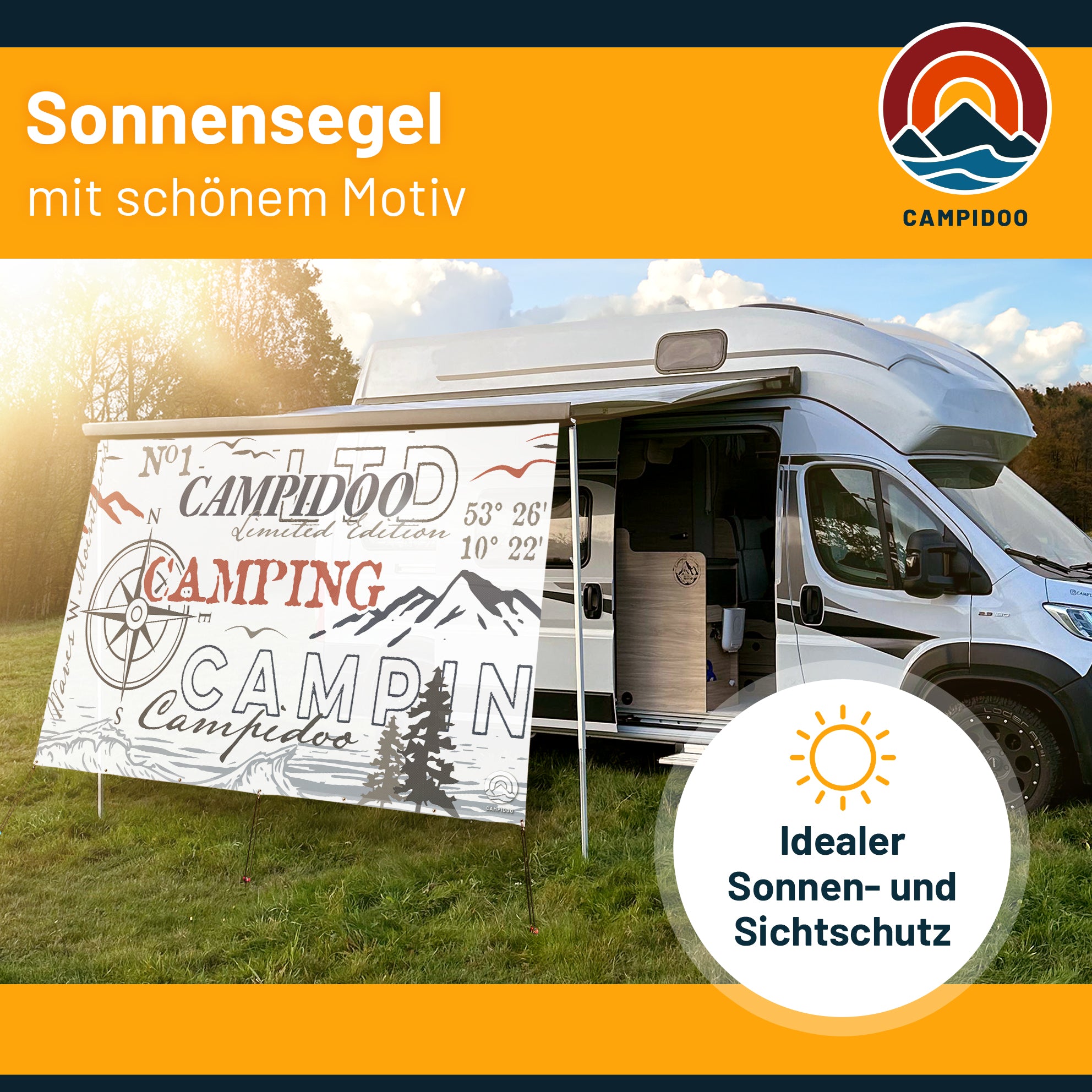 Sonnensegel CAMPIDOO SELECTED Weiß