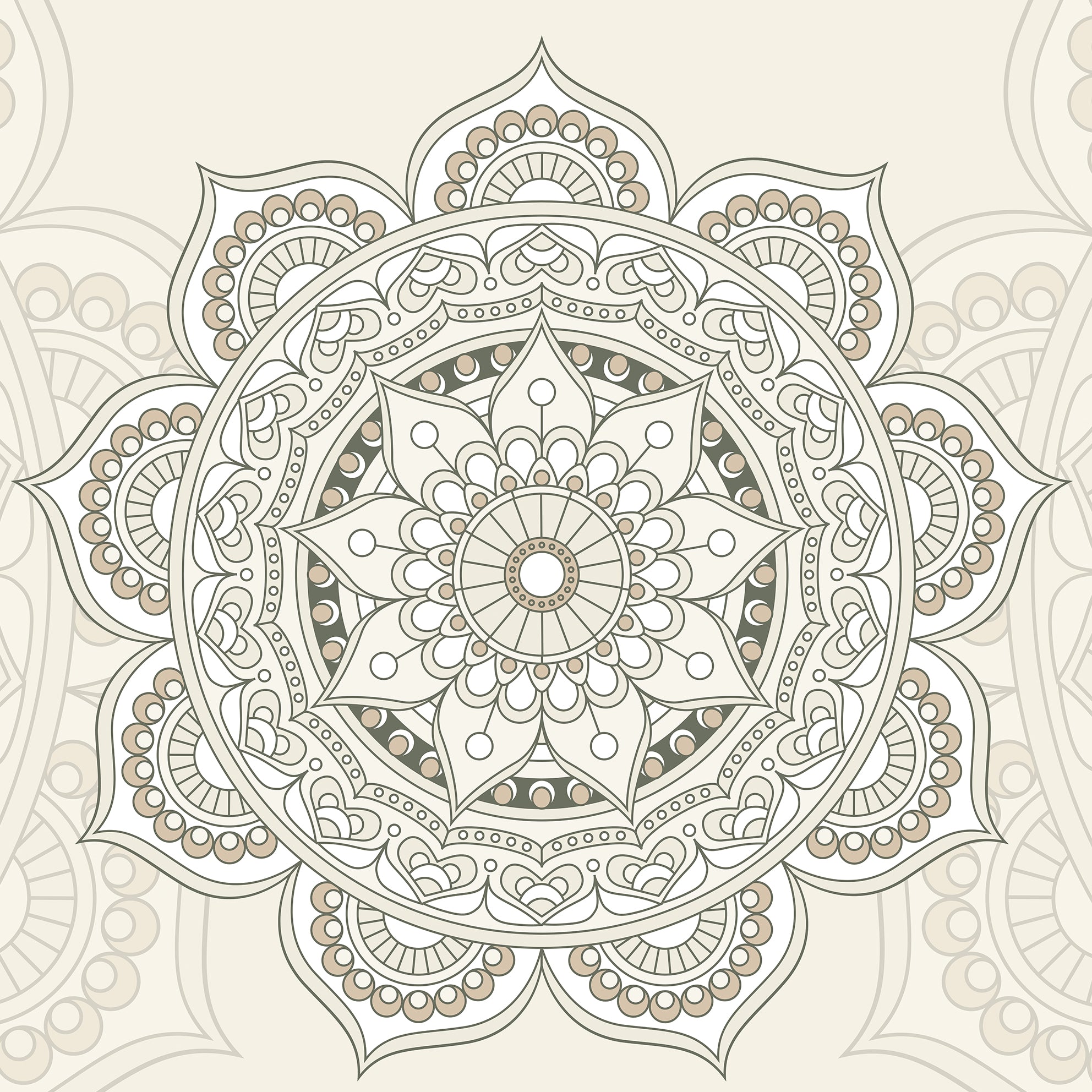 Textile sun sail MANDALA 1 200cm high