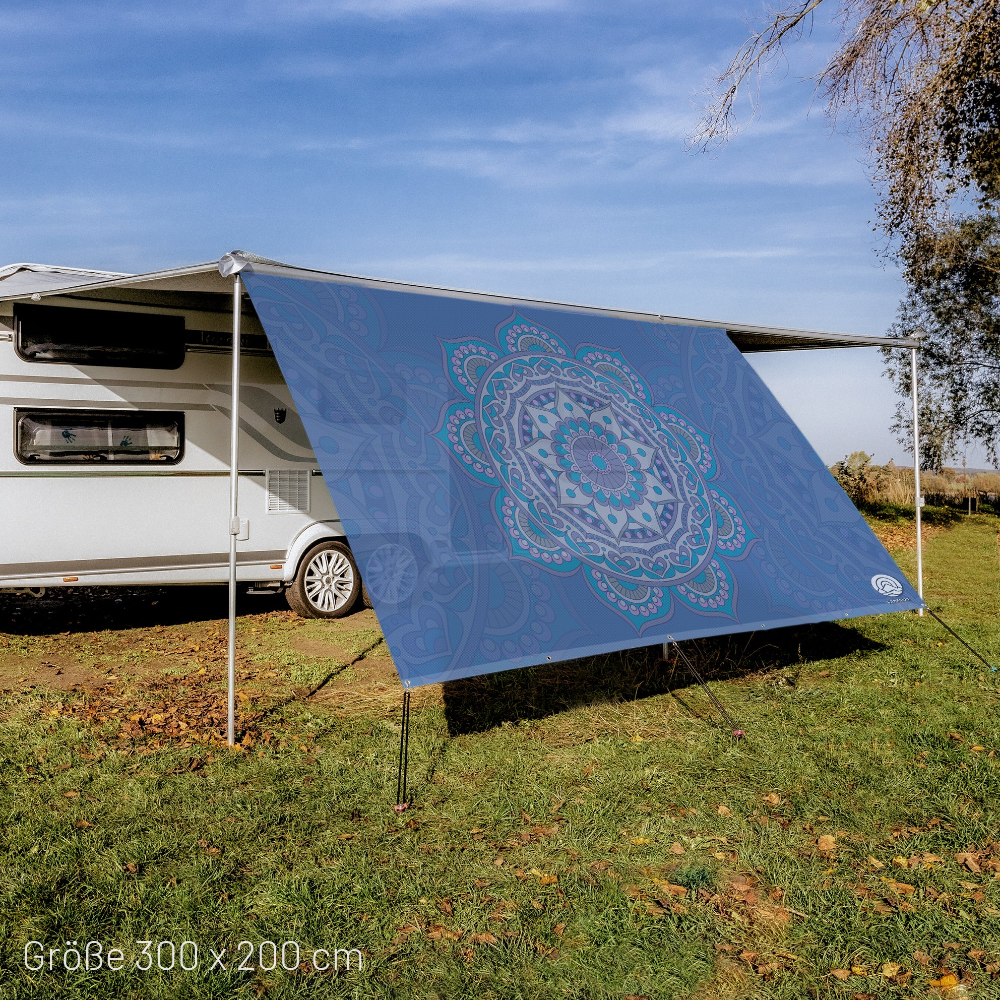 Textile sun sail MANDALA 2 200cm high