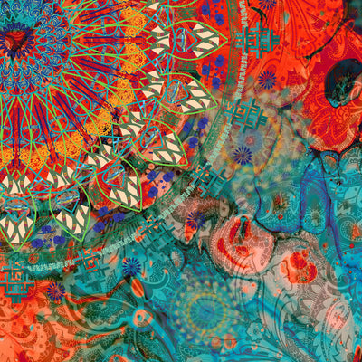 Textile sun sail MANDALA 4 200cm high