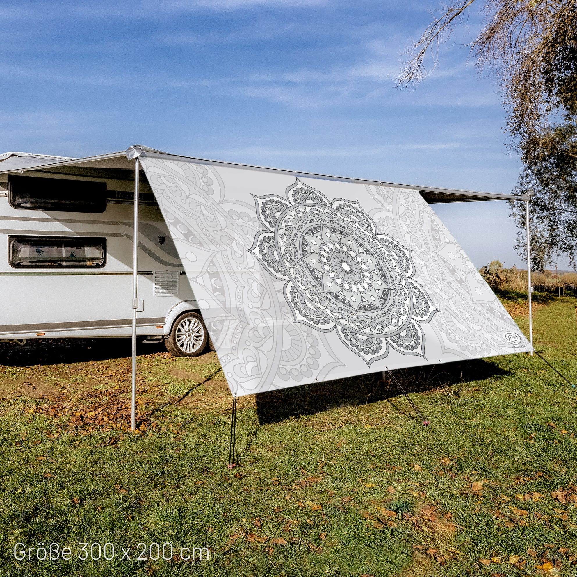 Sonnensegel MANDALA Grau