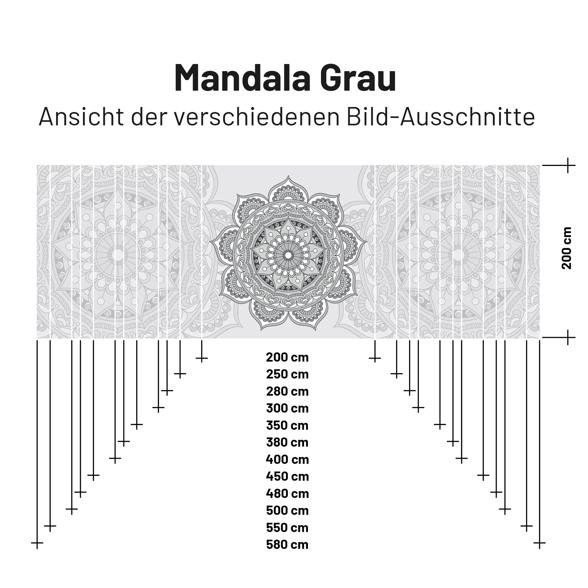 Sonnensegel MANDALA Grau