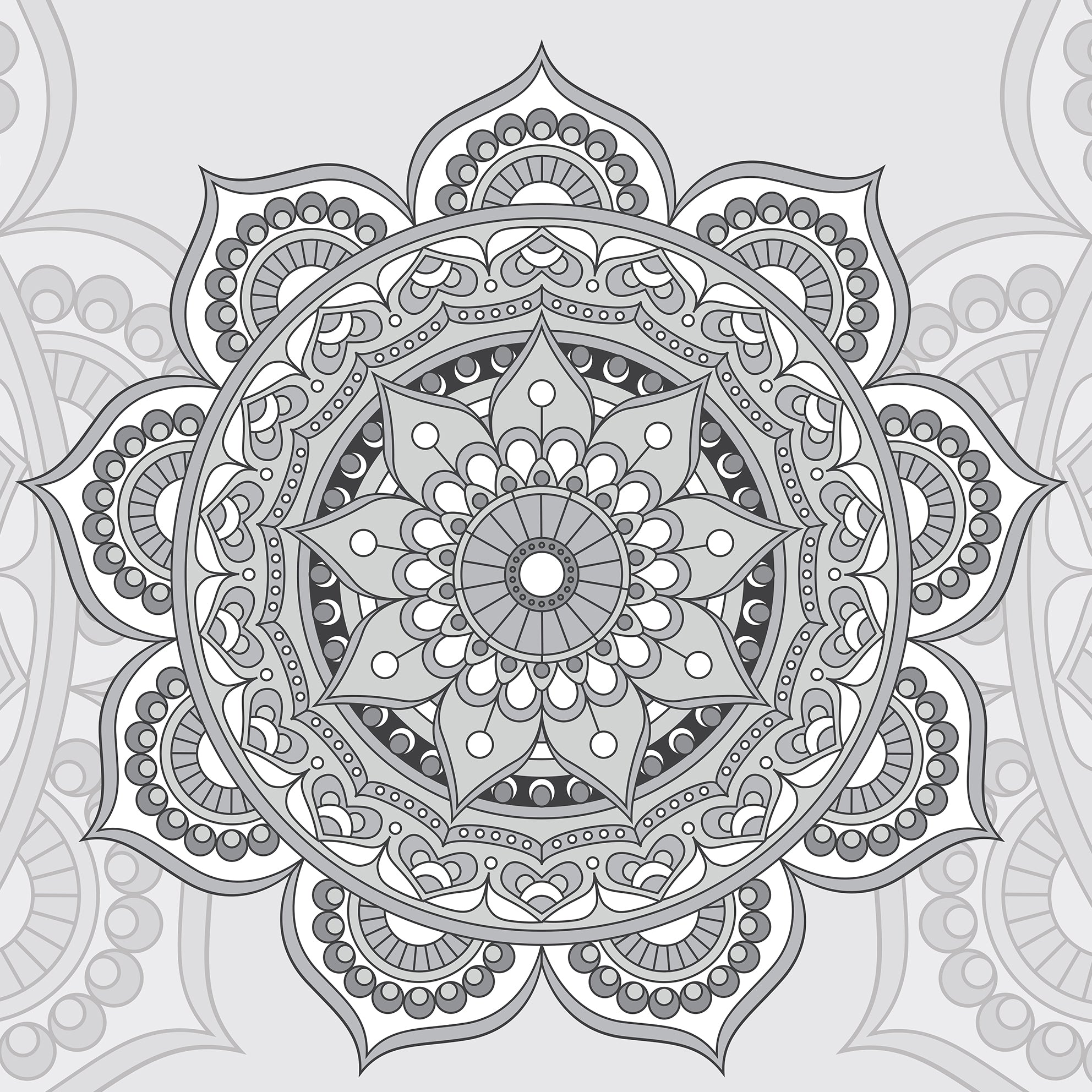 Sonnensegel MANDALA Grau