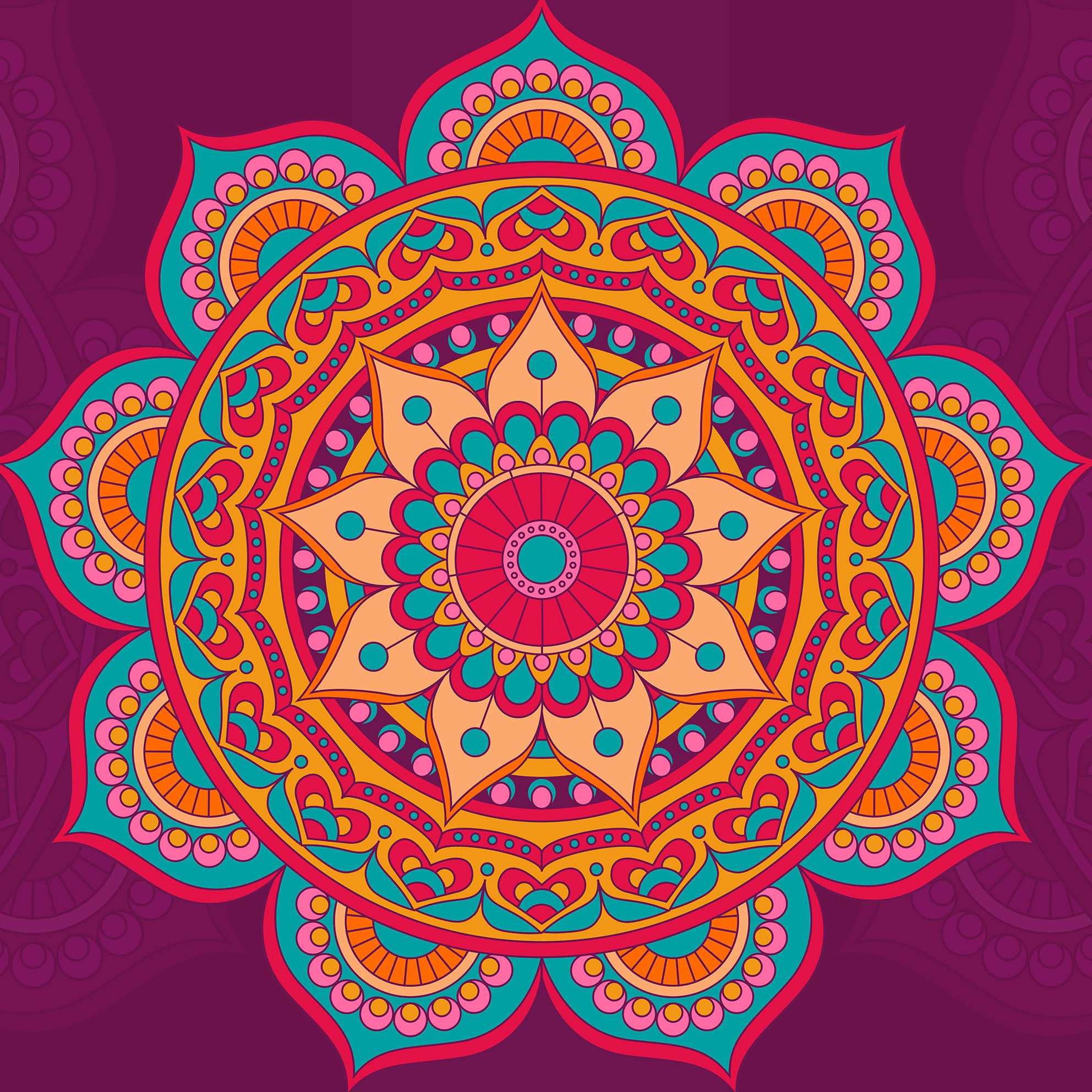 Sonnensegel MANDALA Purple