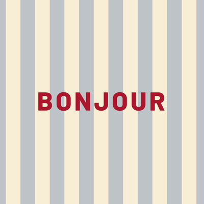 Sonnensegel STRIPE DEIN TEXT Beige/Blau