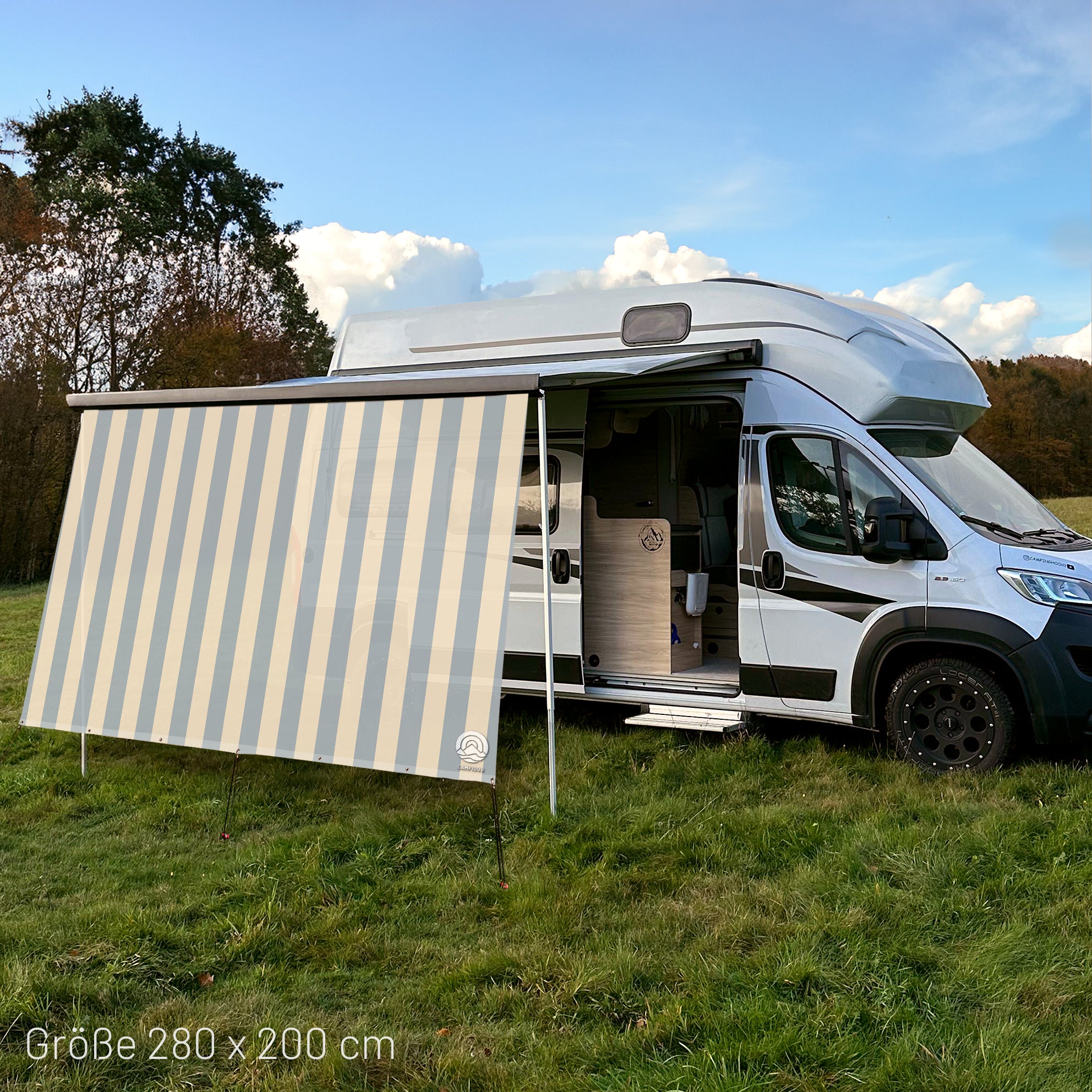 Sonnensegel STRIPE Beige/Blau