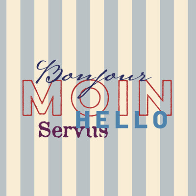 Sonnensegel STRIPE MOIN Beige/Blau