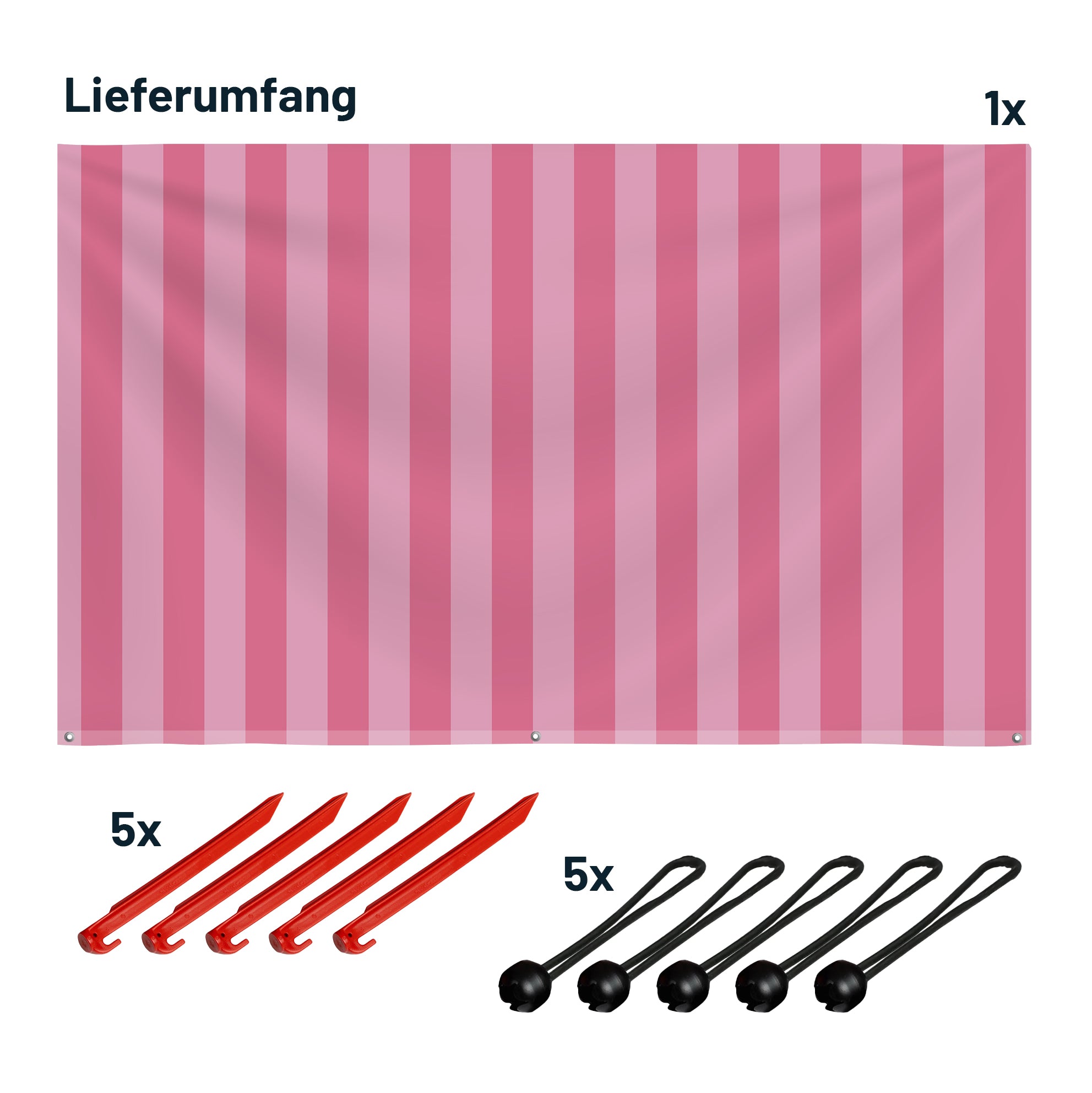 Sonnensegel STRIPE Rosa