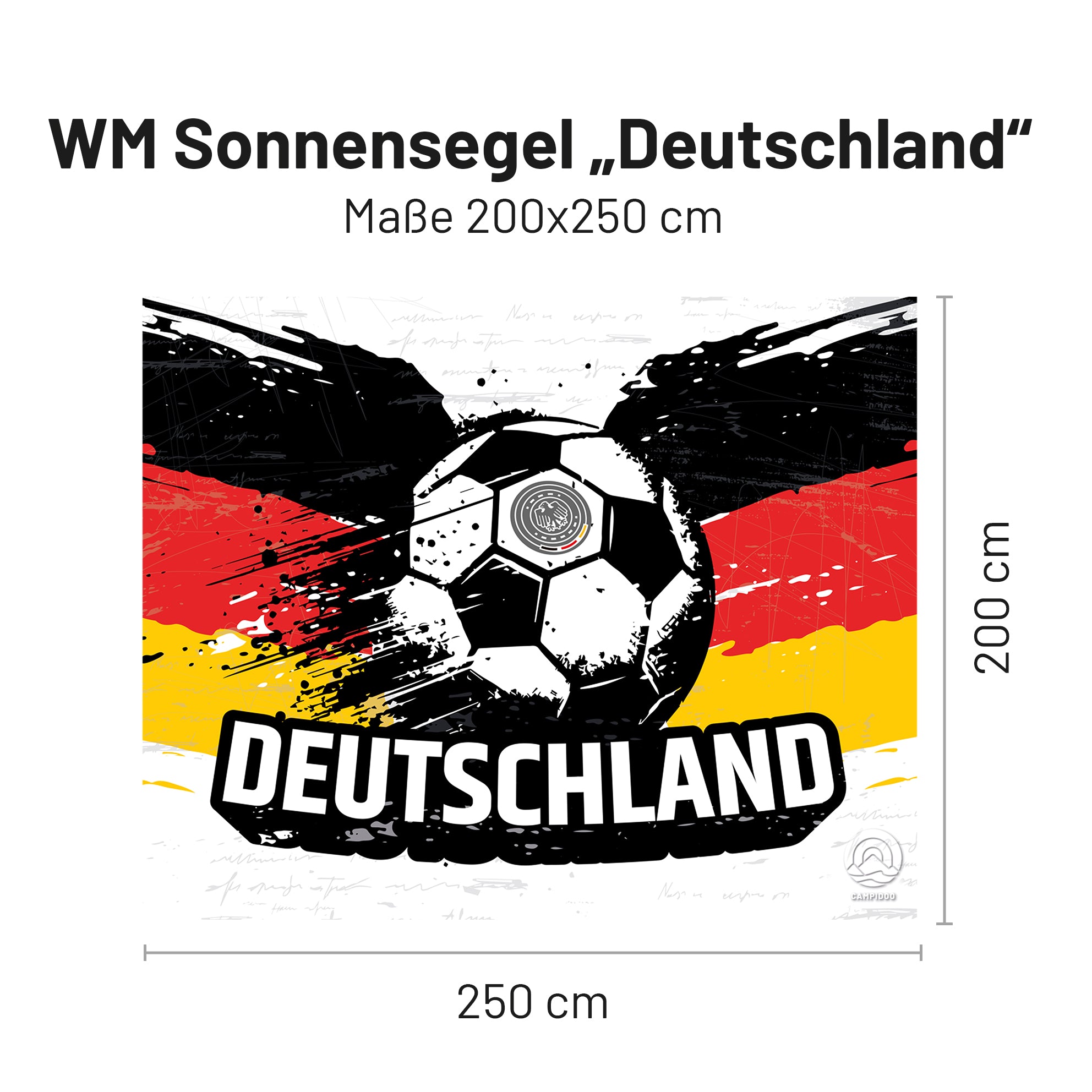 WM Sonnensegel 200 cm x 250cm