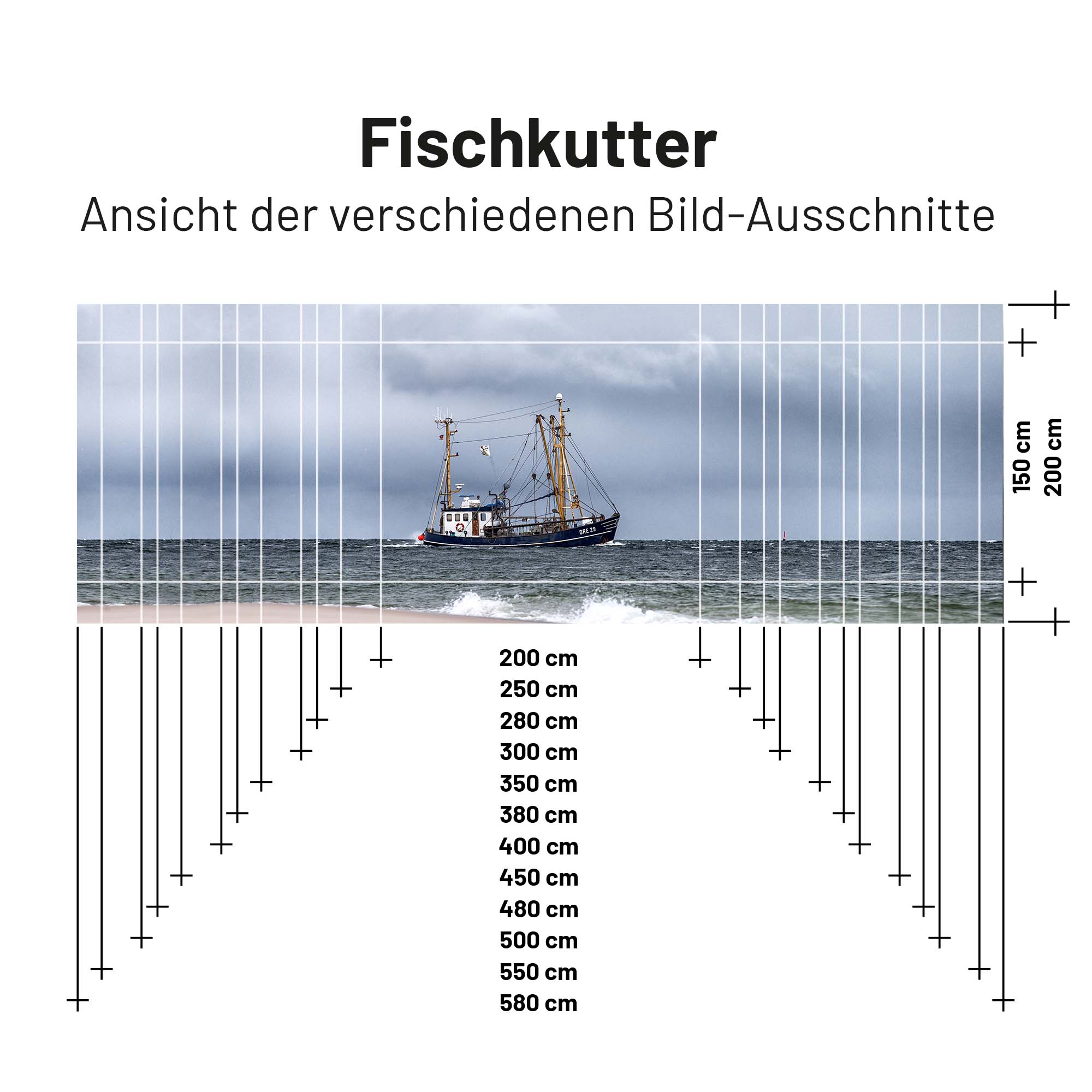 Restposten - Sonnensegel FISCHKUTTER 150cm Hoch