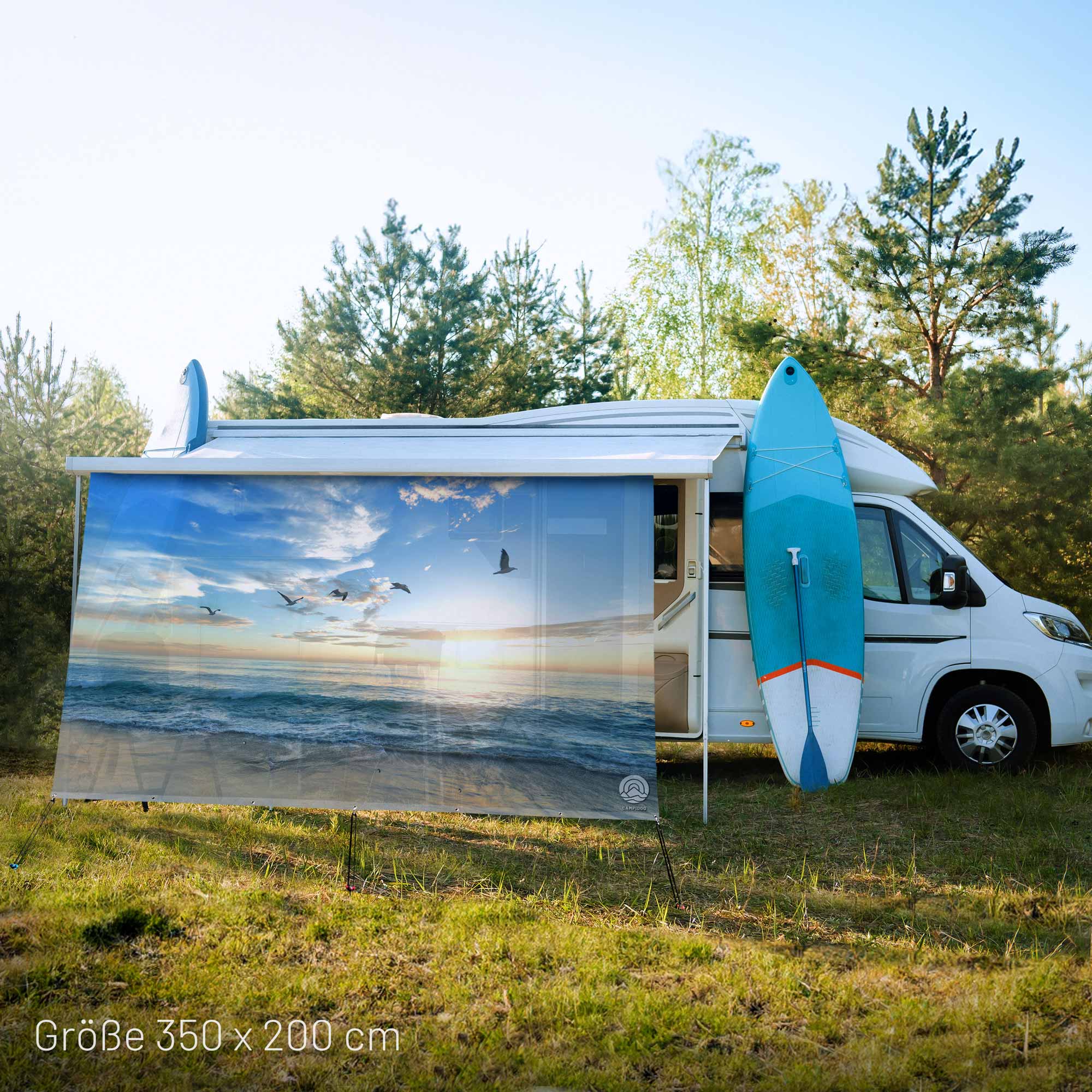 Textile sun sail SEA GULL 200cm high
