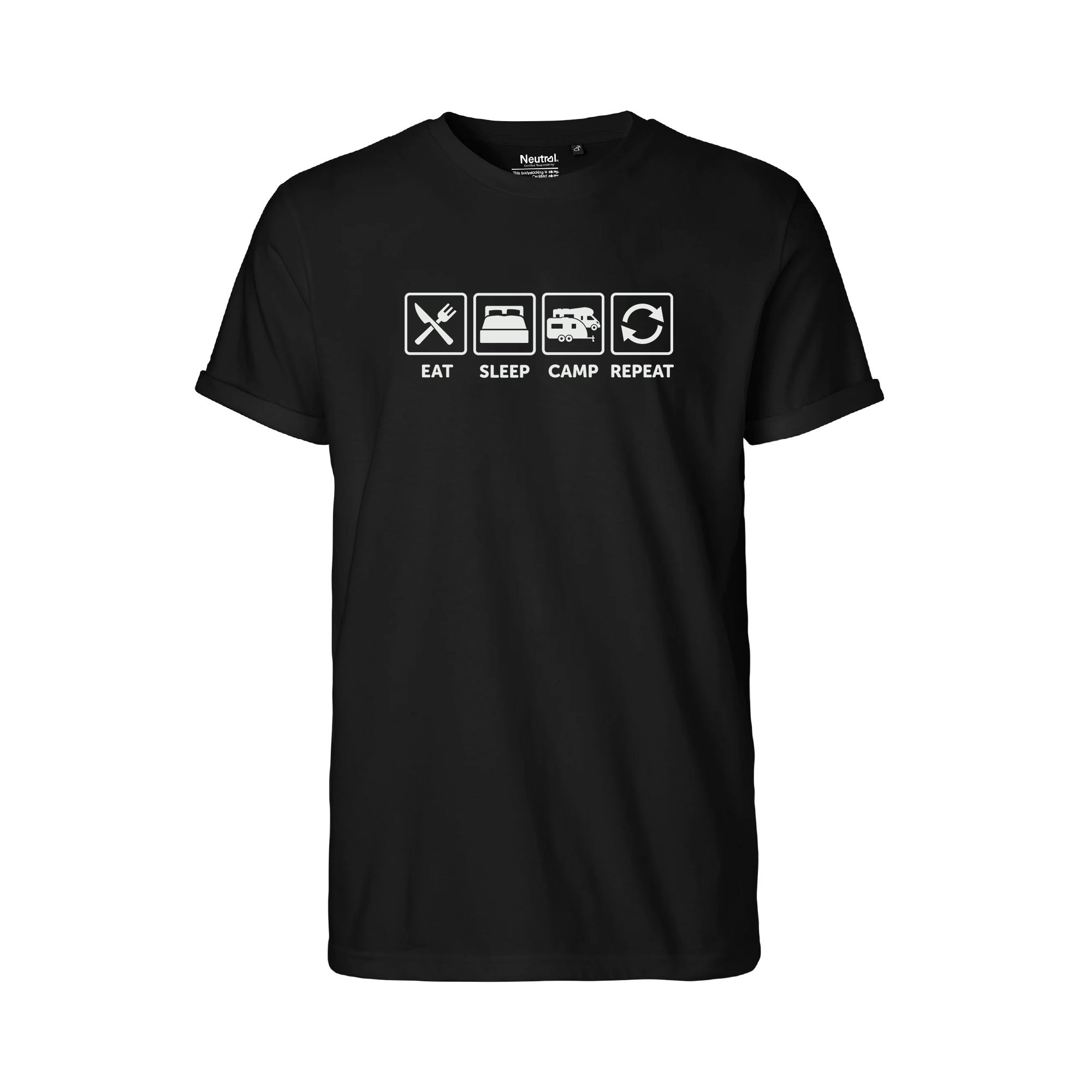 Camper T-Shirt "Eat Sleep Camp Repeat"