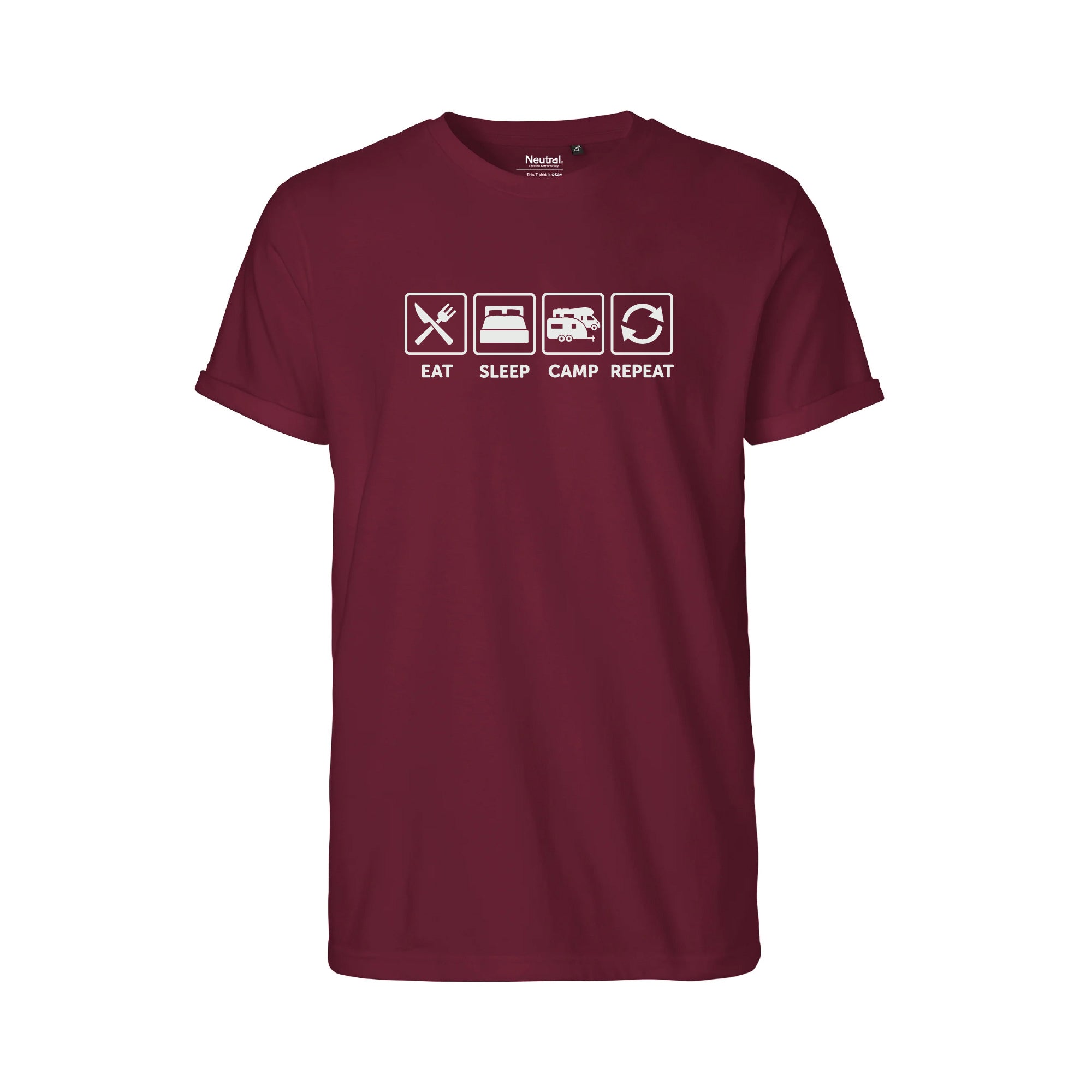 Camper T-Shirt "Eat Sleep Camp Repeat"