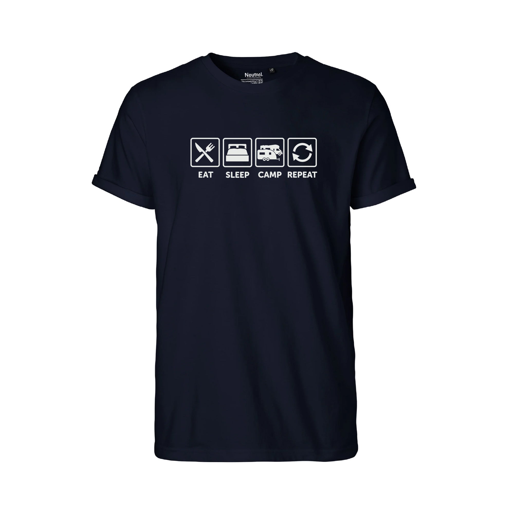 Camper T-Shirt "Eat Sleep Camp Repeat"