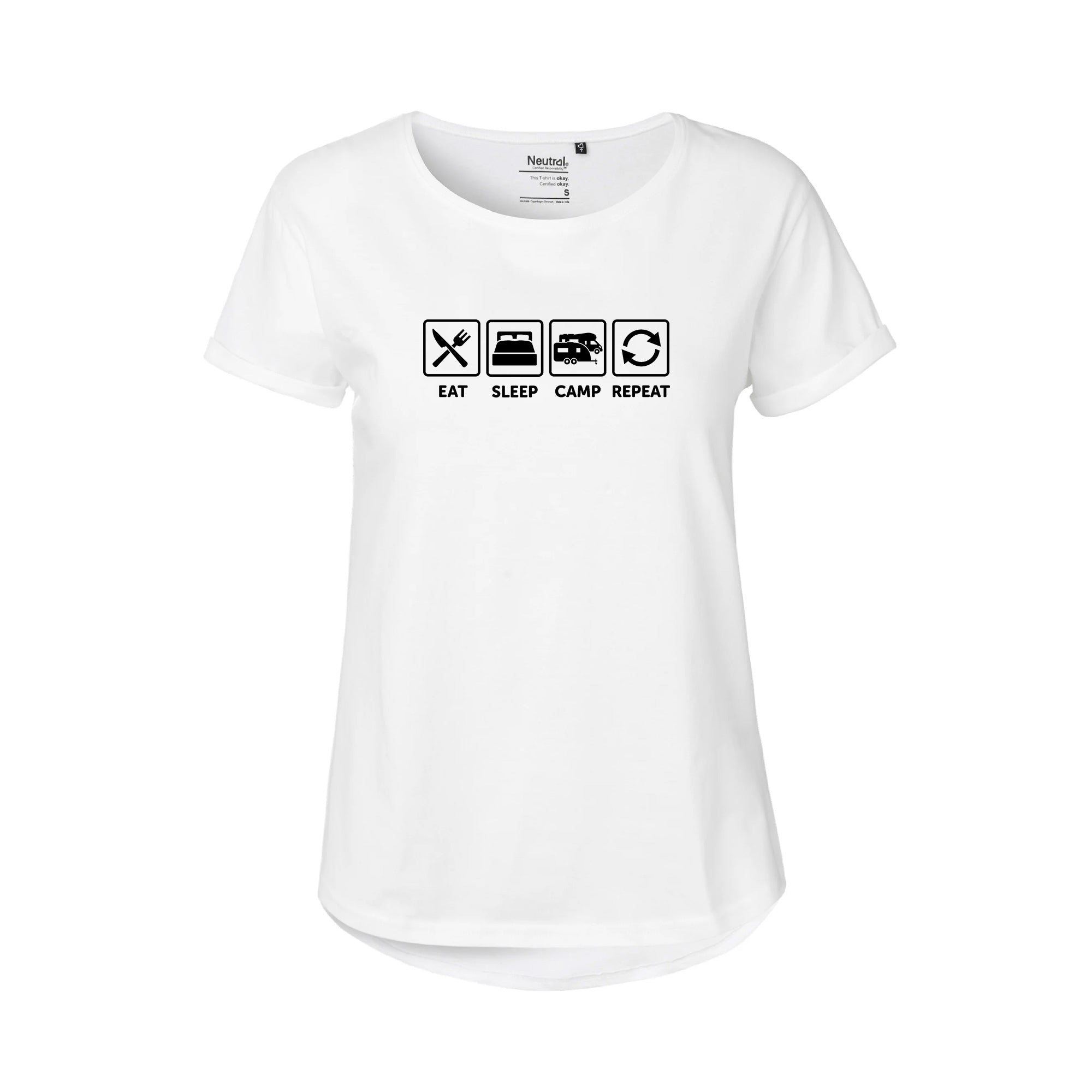 CamperInnen T-Shirt "Eat-Sleep-Camp-Repeat"