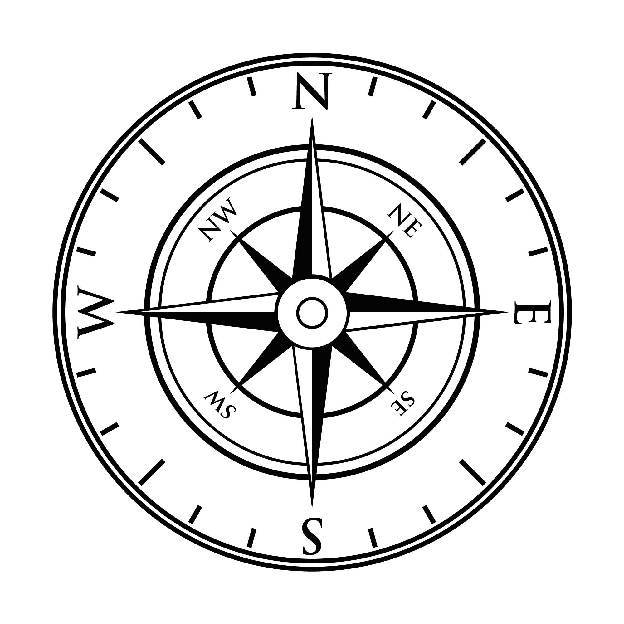 Plott-Aufkleber "Kompassrose 3"