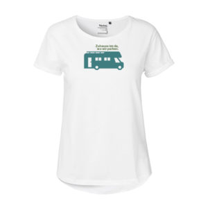 Mädels T-Shirt Roll Up Ärmel "Wohnmobil Zuhause"