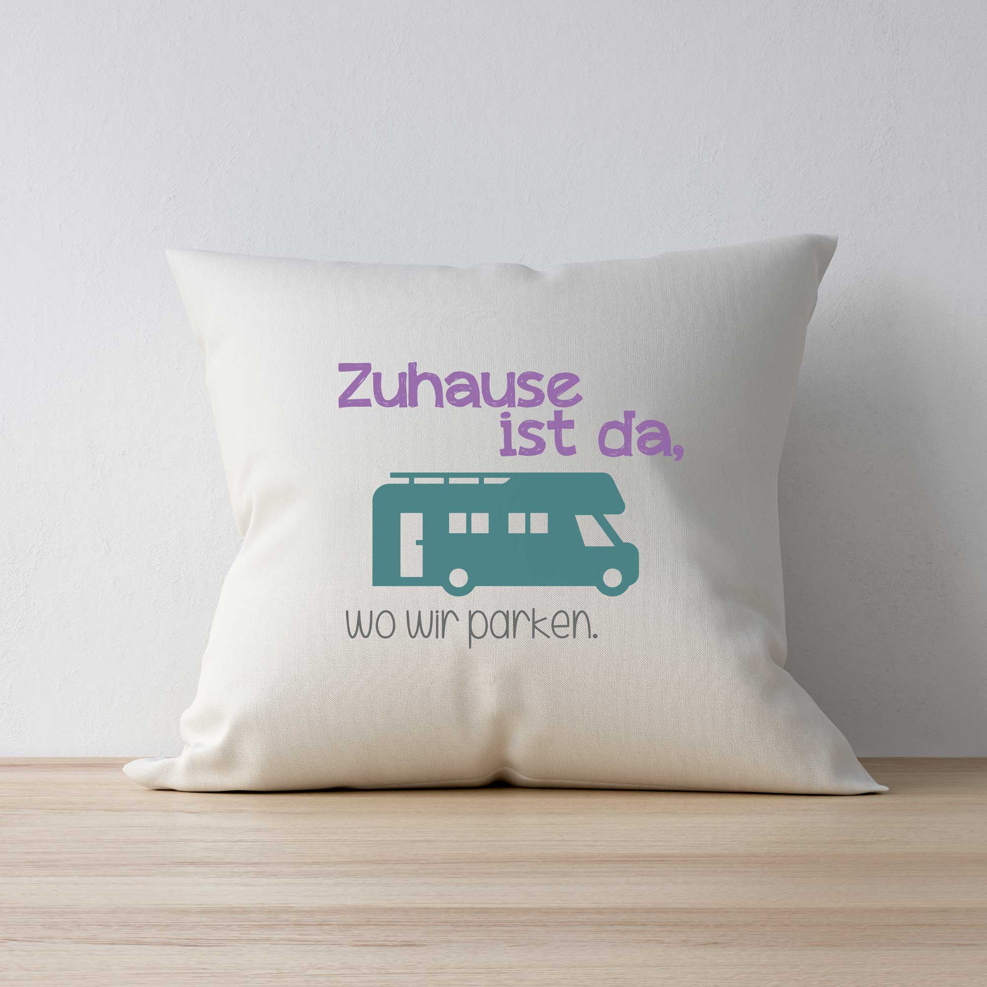 Cojín de camping "El hogar es donde aparcamos"