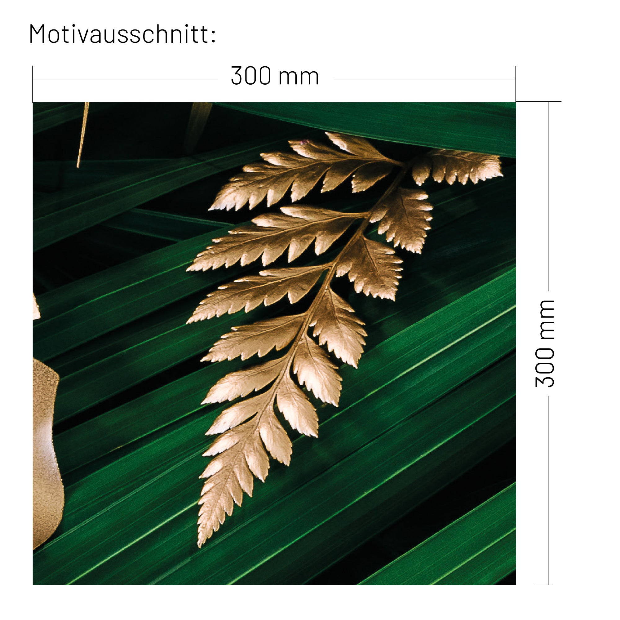 XXL Wand Dekorfolie "Goldene Monstera"