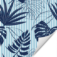 Möbelfolie Botanische Blätter Blau