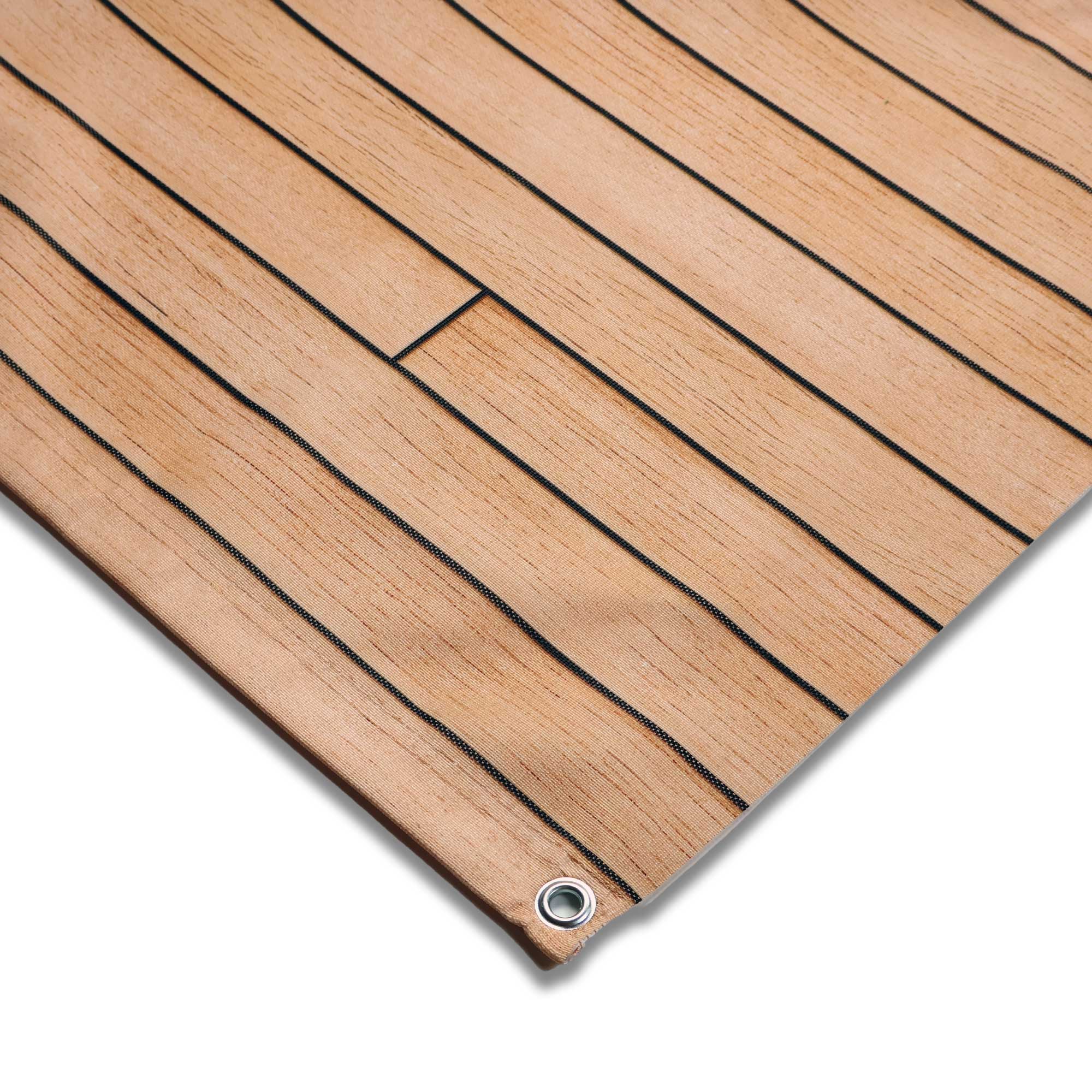 PREMIUM Vorzeltteppich mit abnehmbarer Windschürze - "TEAK"