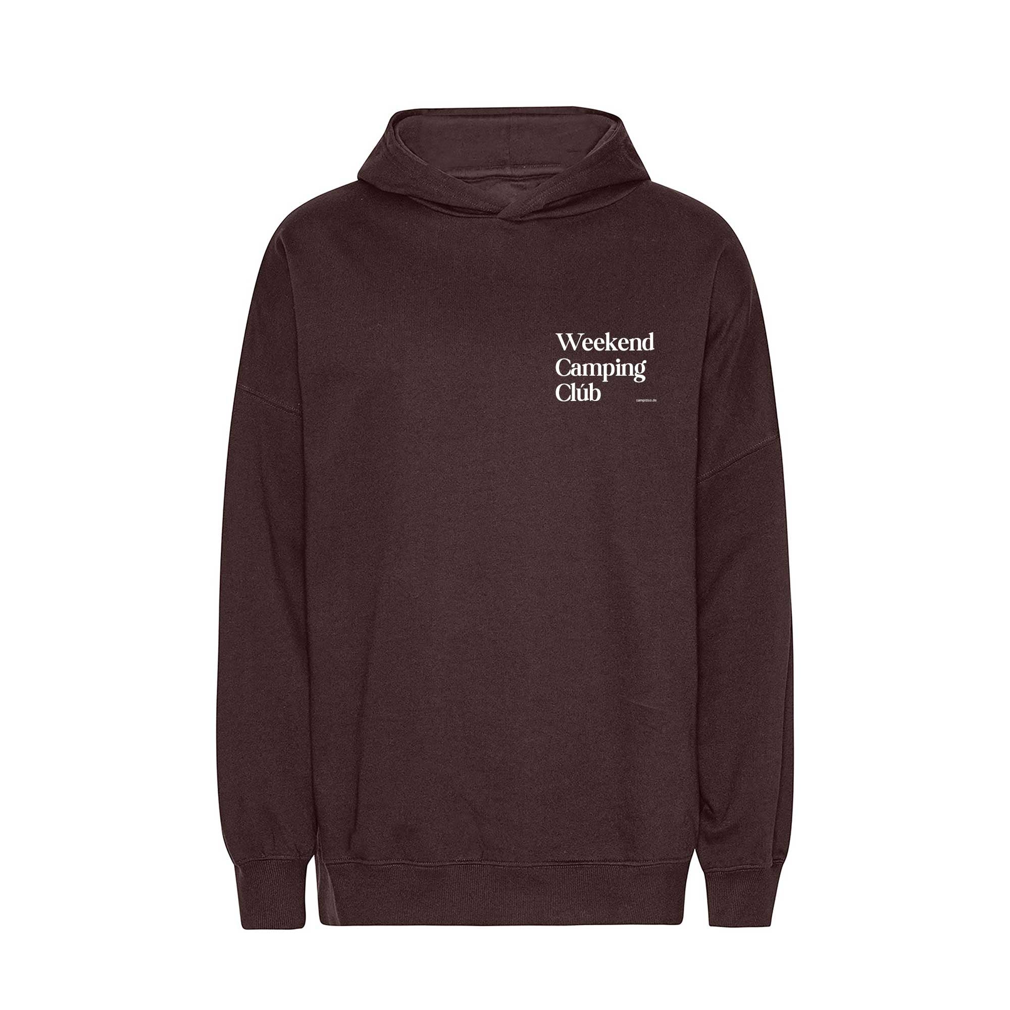 Oversized Hoodie BRAUN "Weekend Camping Club"