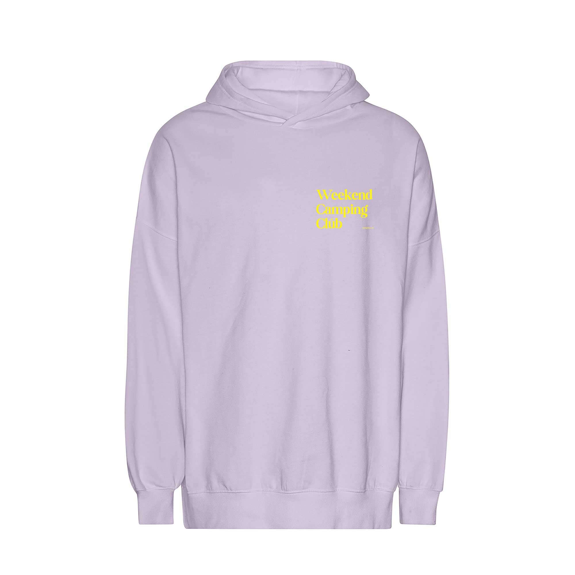 Oversized Hoodie LAVENDEL "Weekend Camping Club"