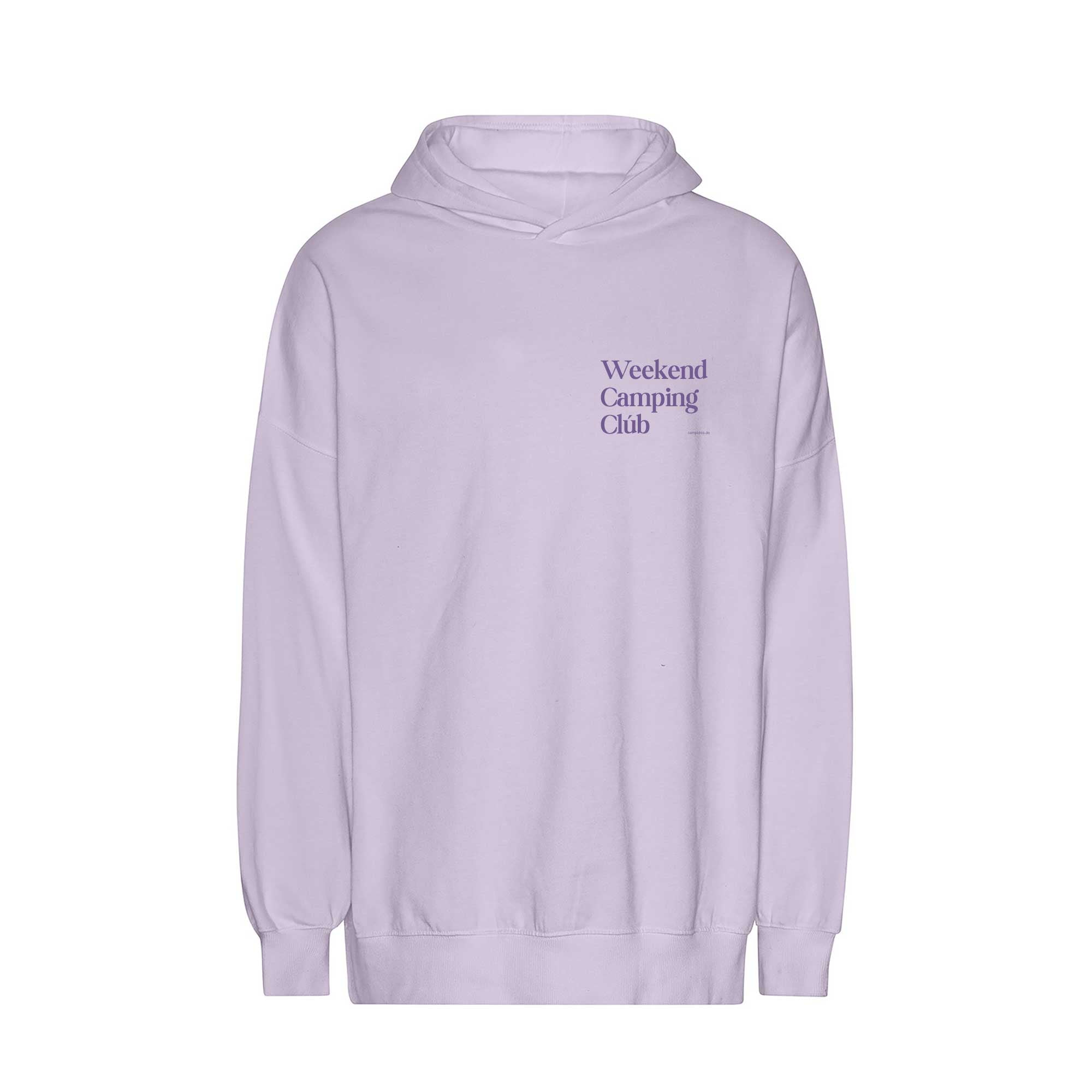 Oversized Hoodie LAVENDEL "Weekend Camping Club"
