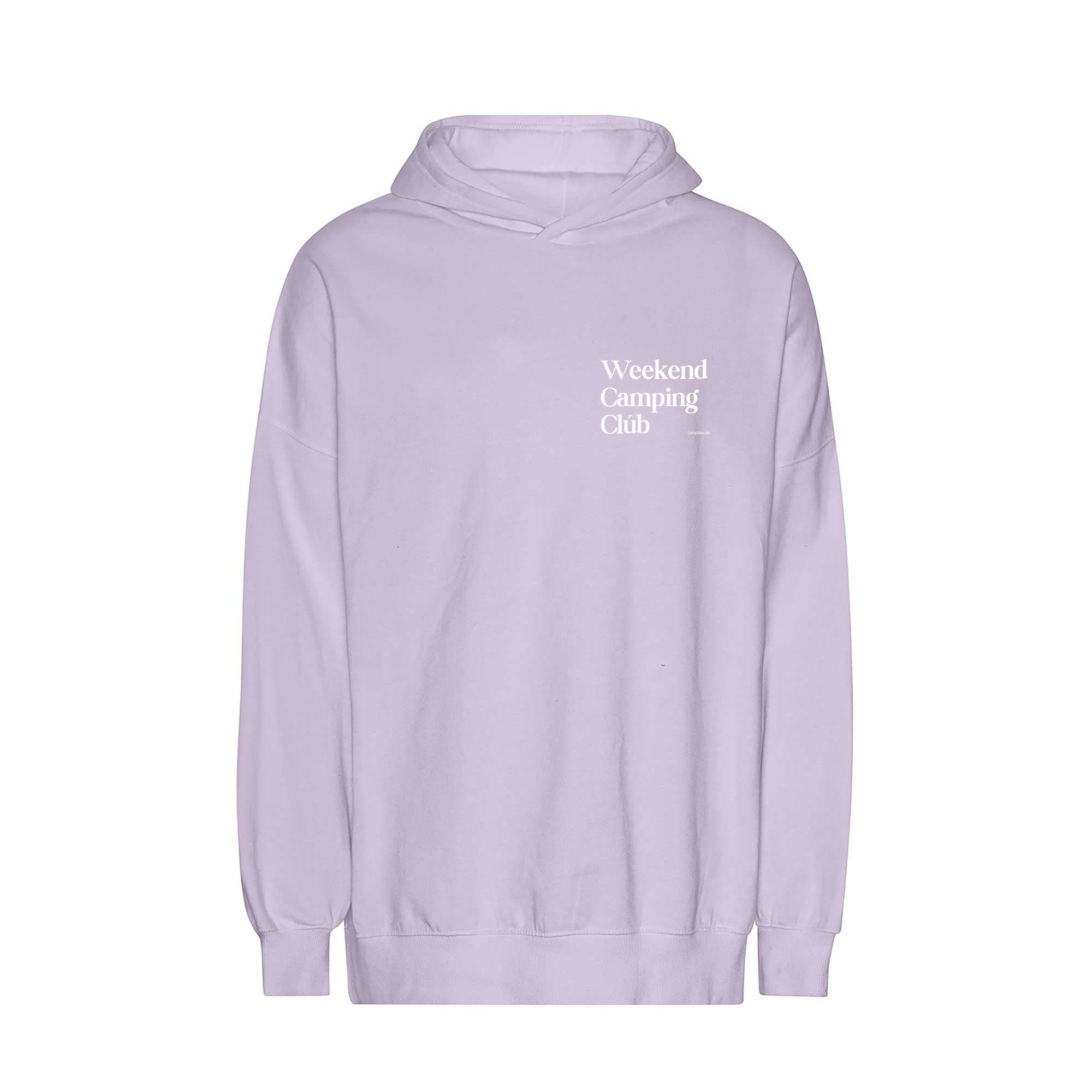 Oversized Hoodie LAVENDEL "Weekend Camping Club"