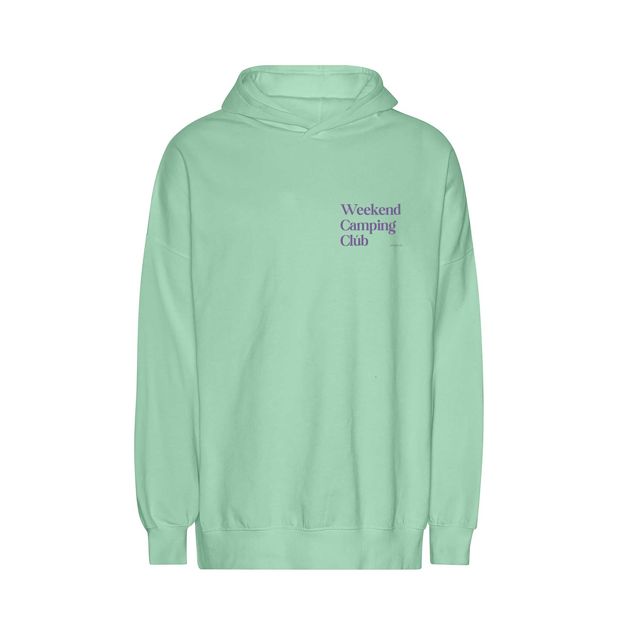 Oversized Hoodie MINT "Weekend Camping Club"