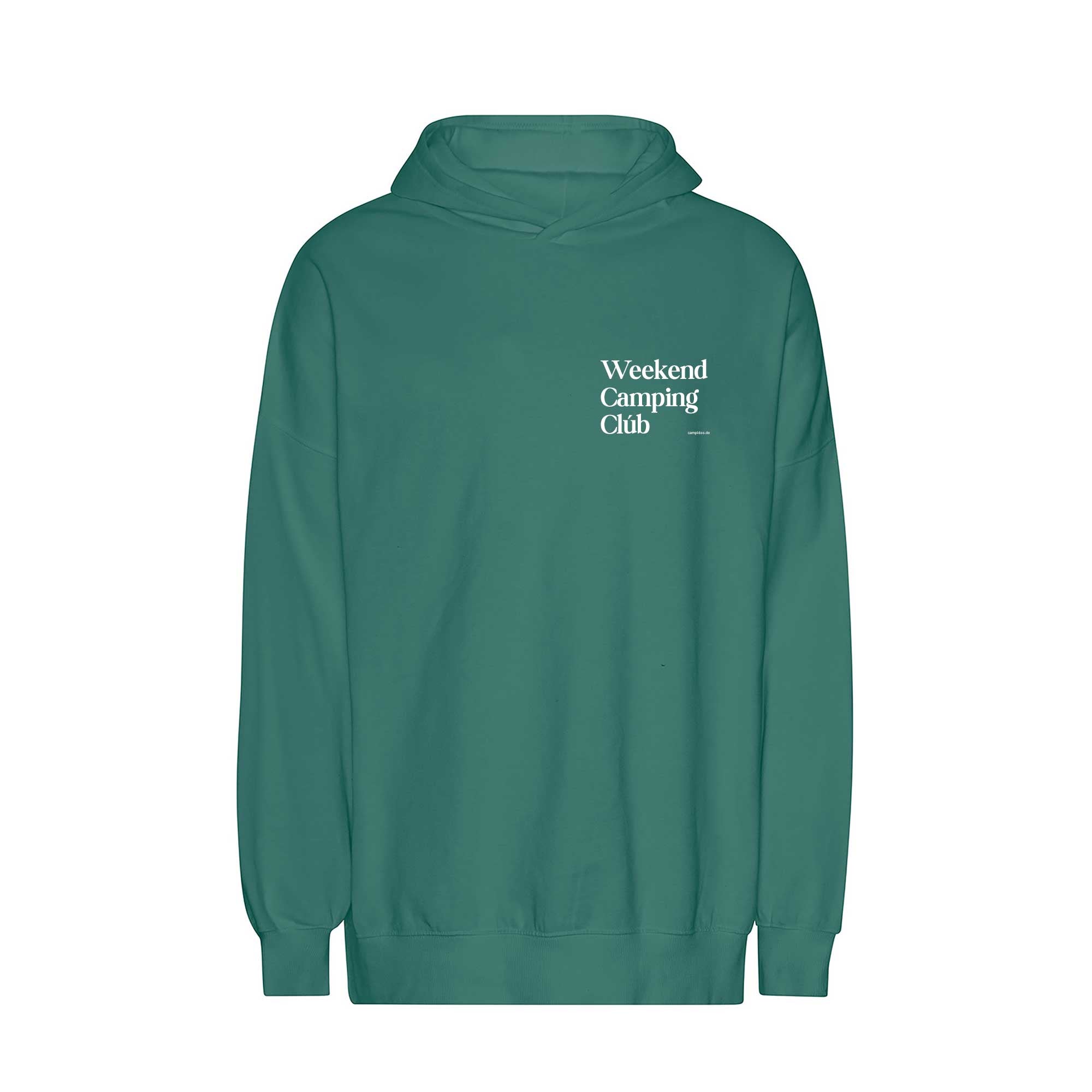 Oversized Hoodie TEAL "Weekend Camping Club"