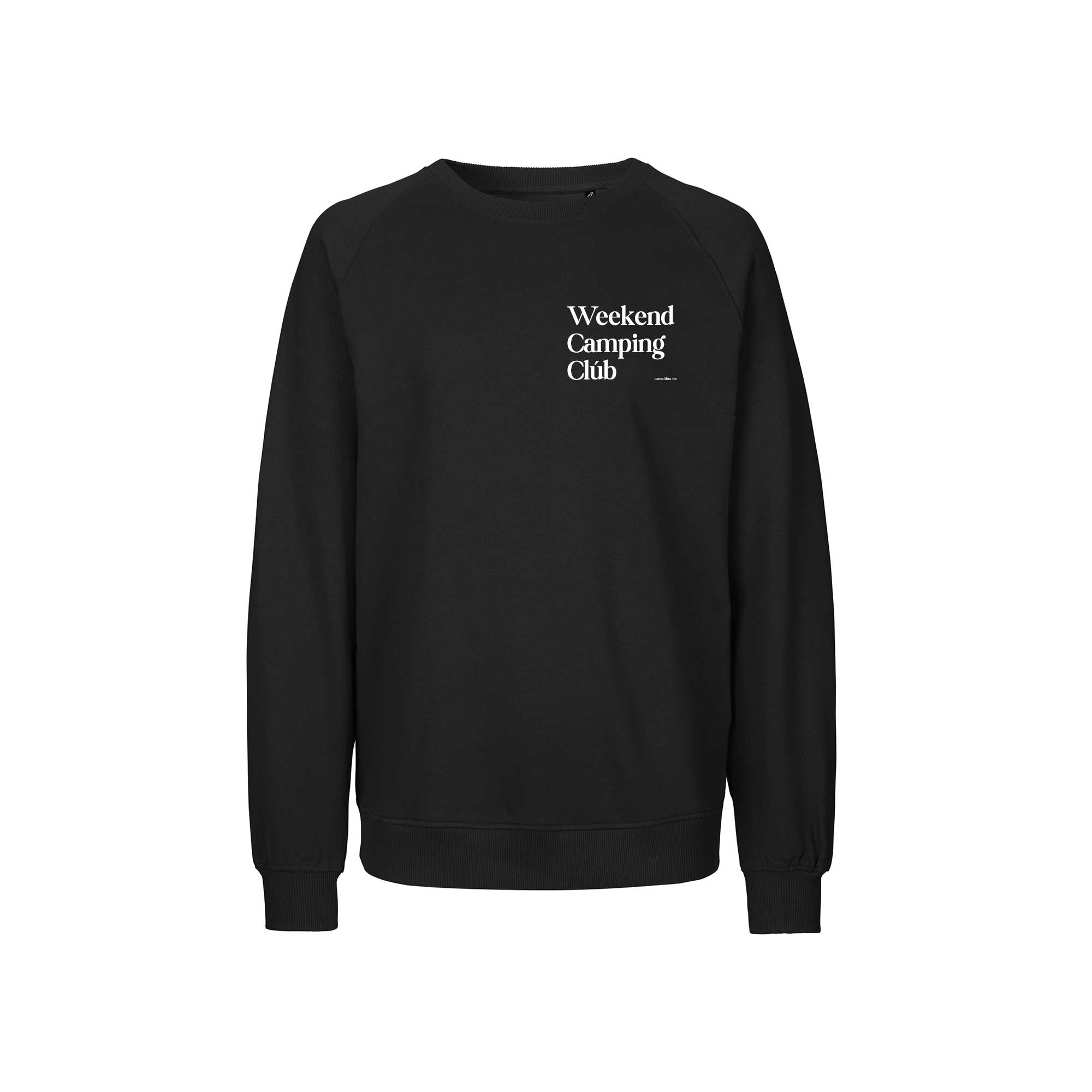 Oversized Sweatshirt SCHWARZ "Weekend Camping Club"