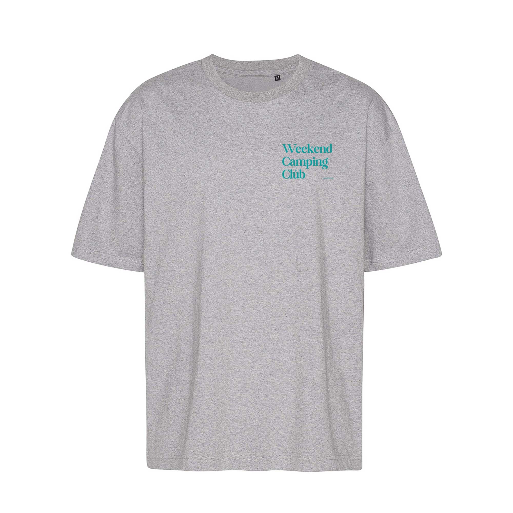 Oversized T-Shirt GRAU "Weekend Camping Club"