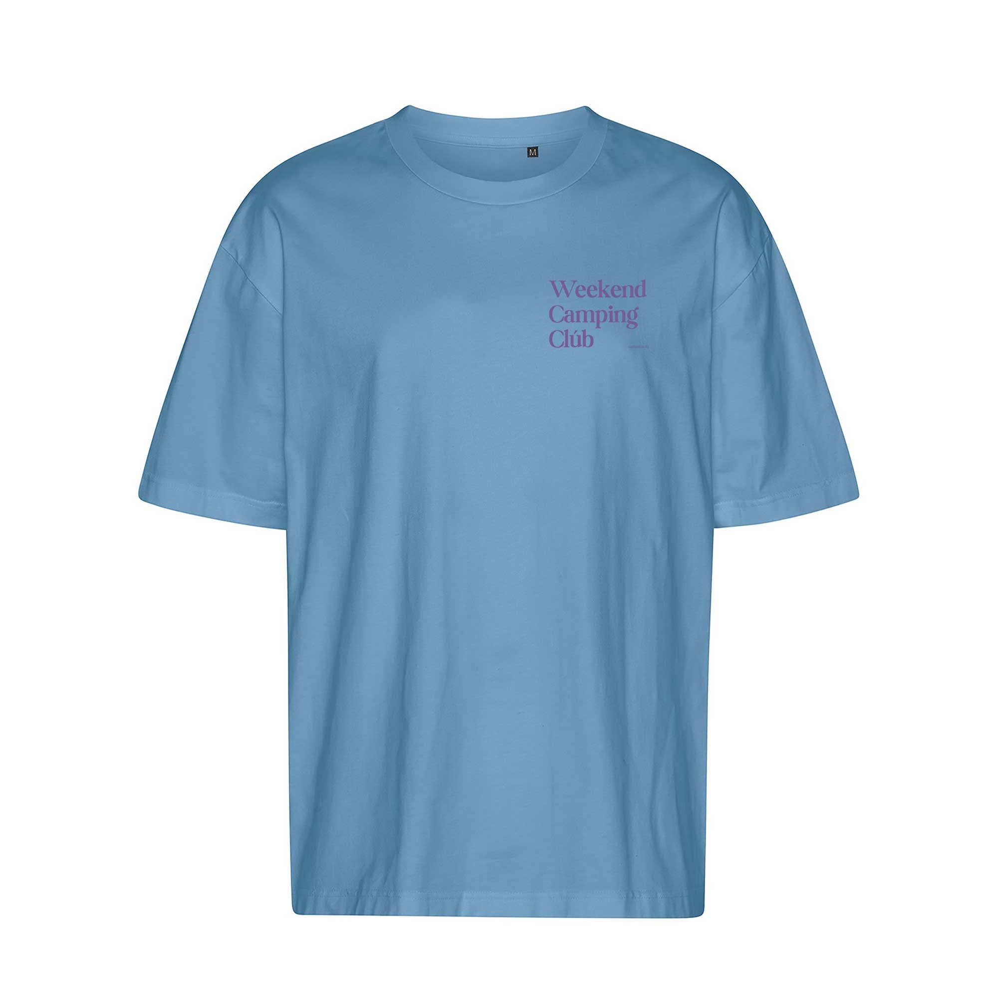 Oversized T-Shirt HELLBLAU "Weekend Camping Club"