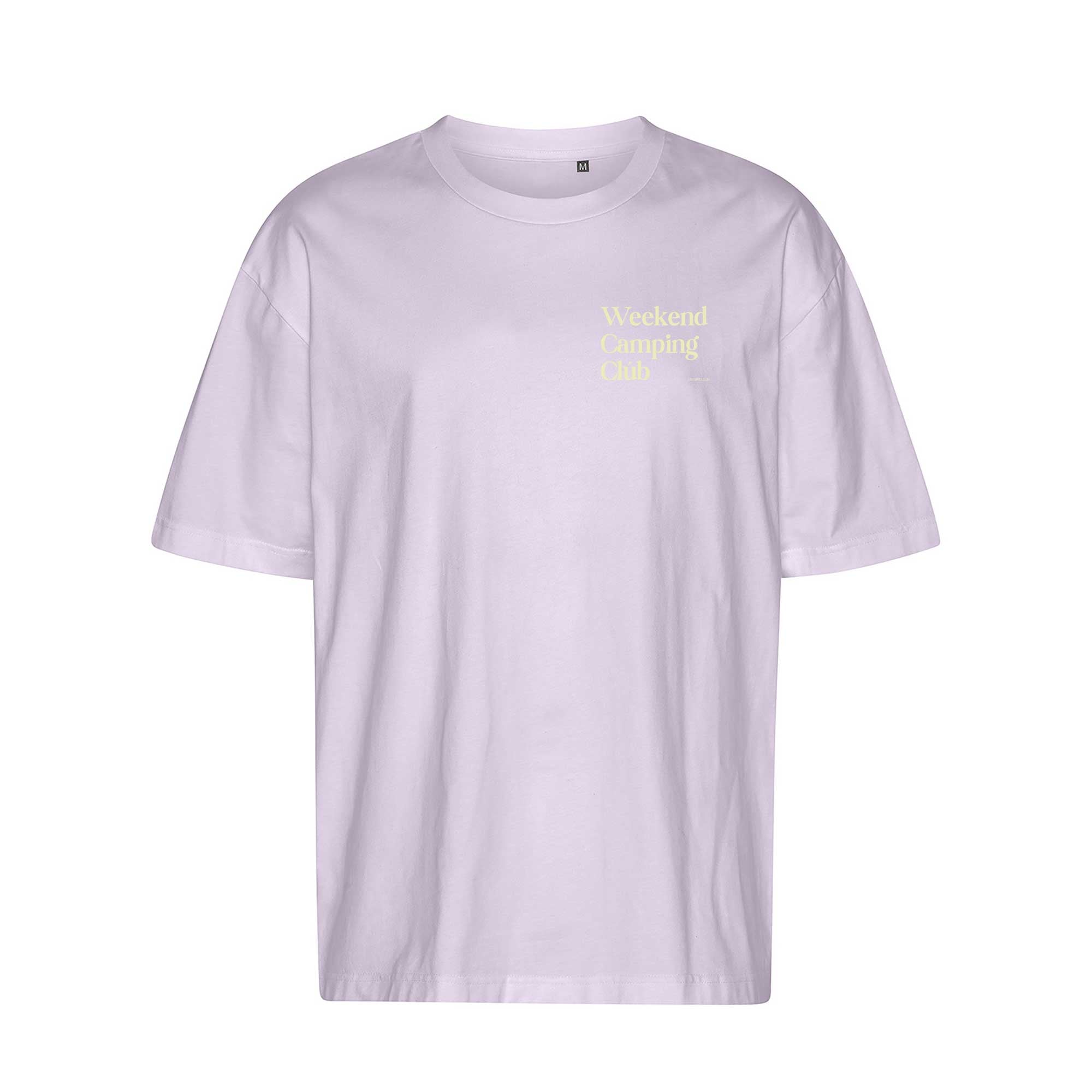 Oversized T-Shirt LAVENDEL "Weekend Camping Club"
