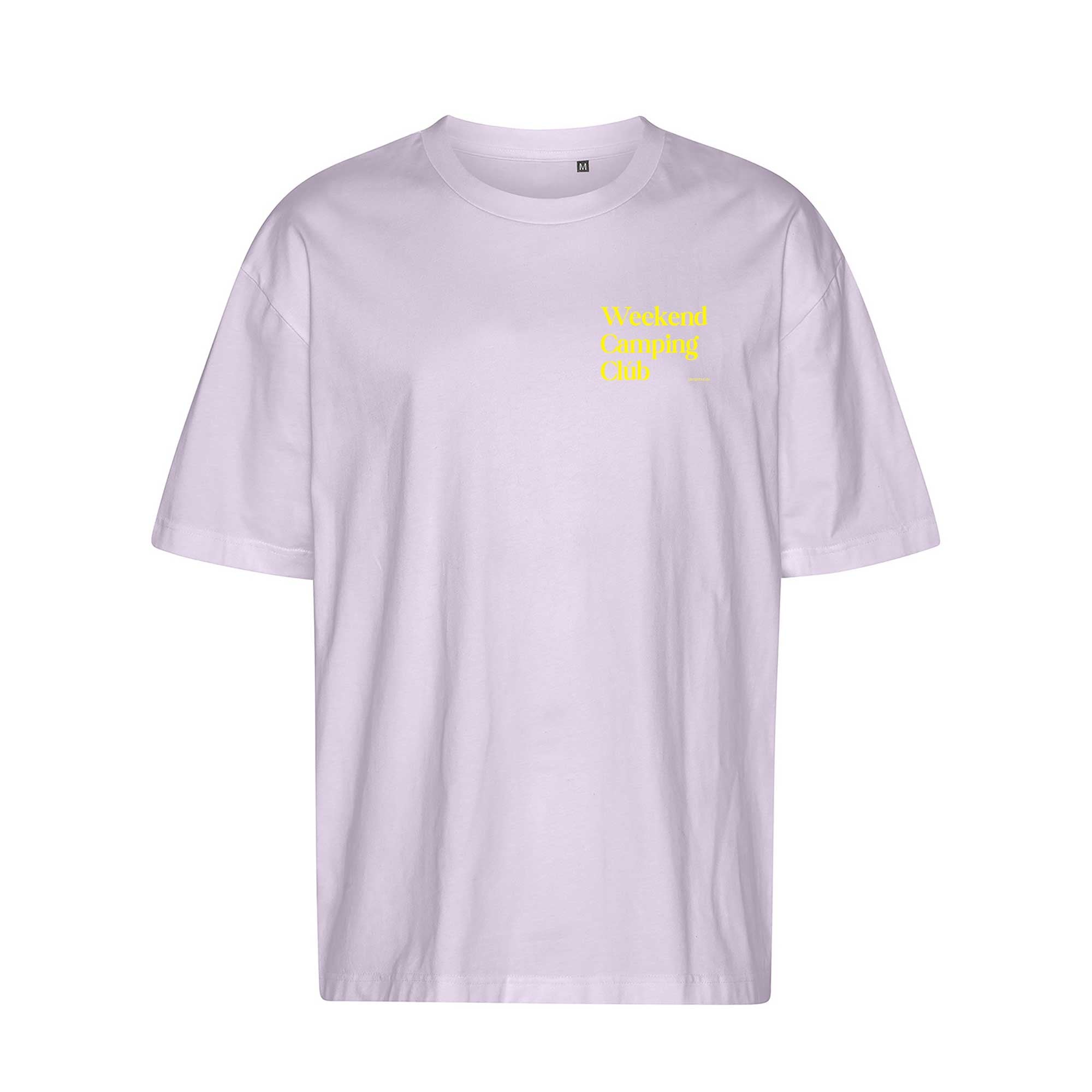 Oversized T-Shirt LAVENDEL "Weekend Camping Club"