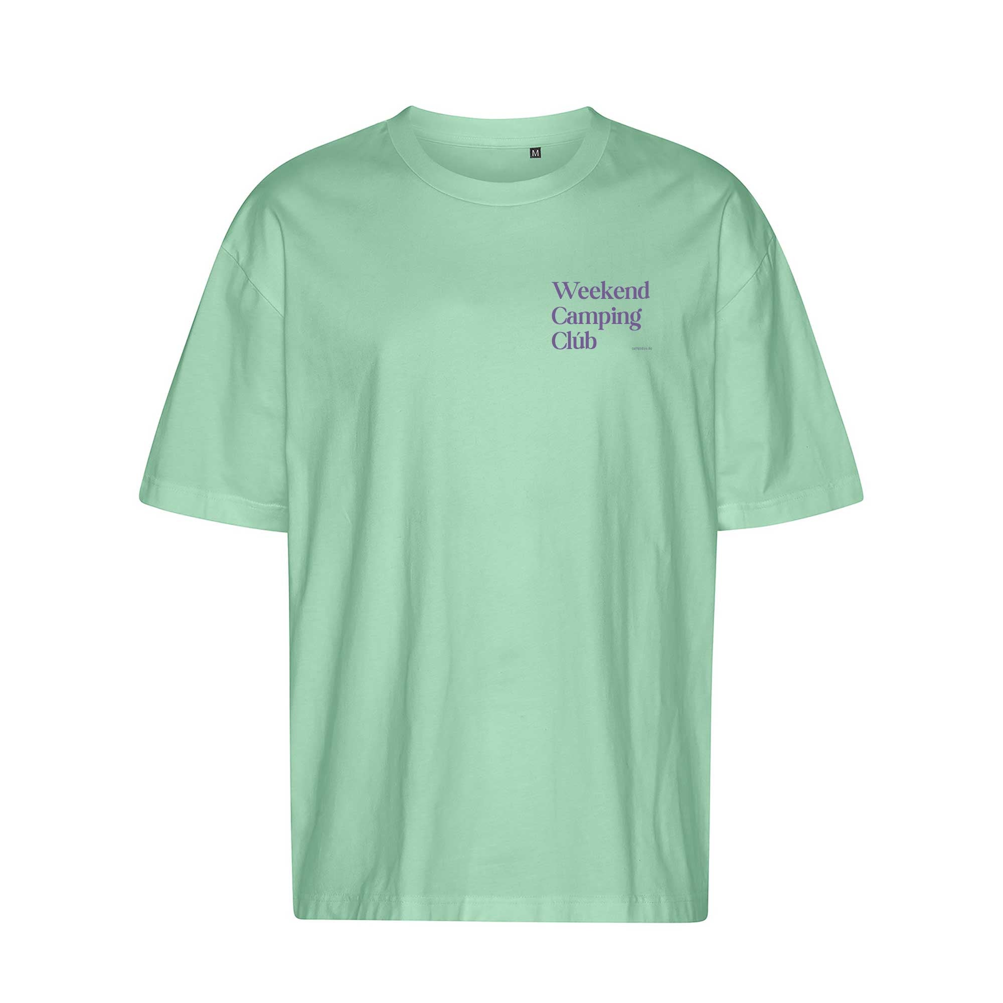 Oversized T-Shirt MINT "Weekend Camping Club"