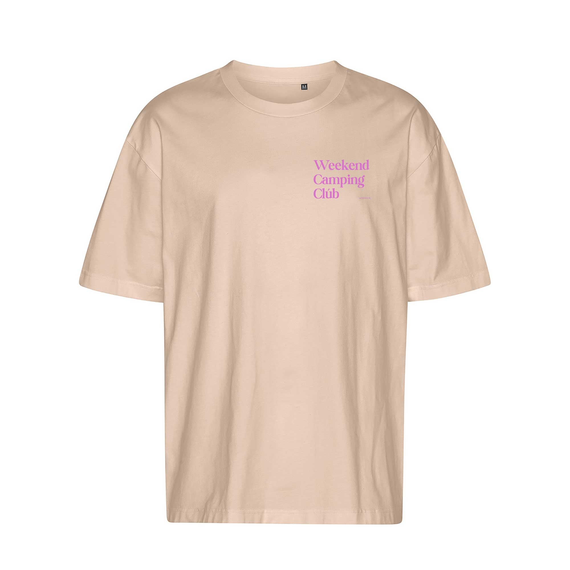 Oversized T-Shirt SAND "Weekend Camping Club"