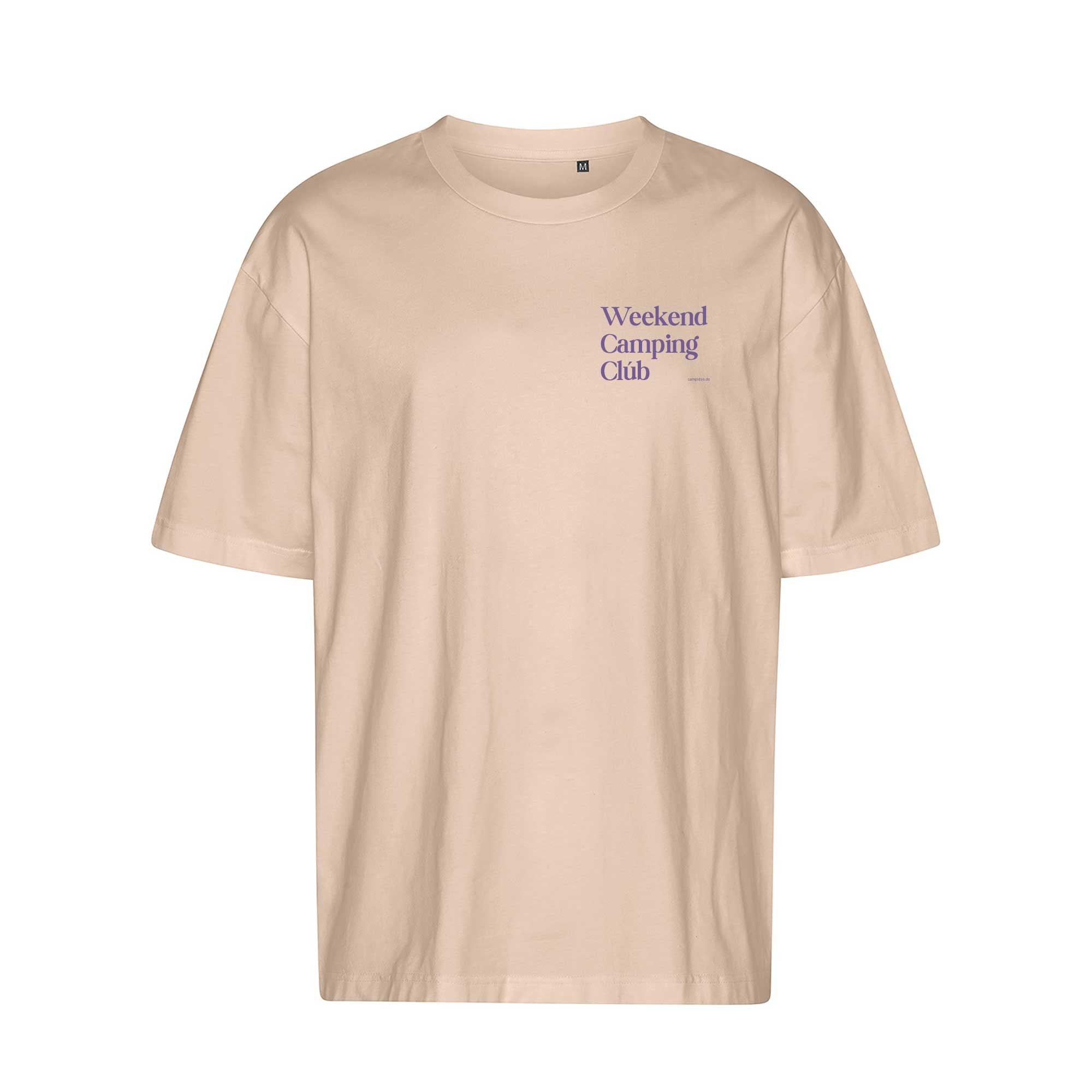 Oversized T-Shirt SAND "Weekend Camping Club"