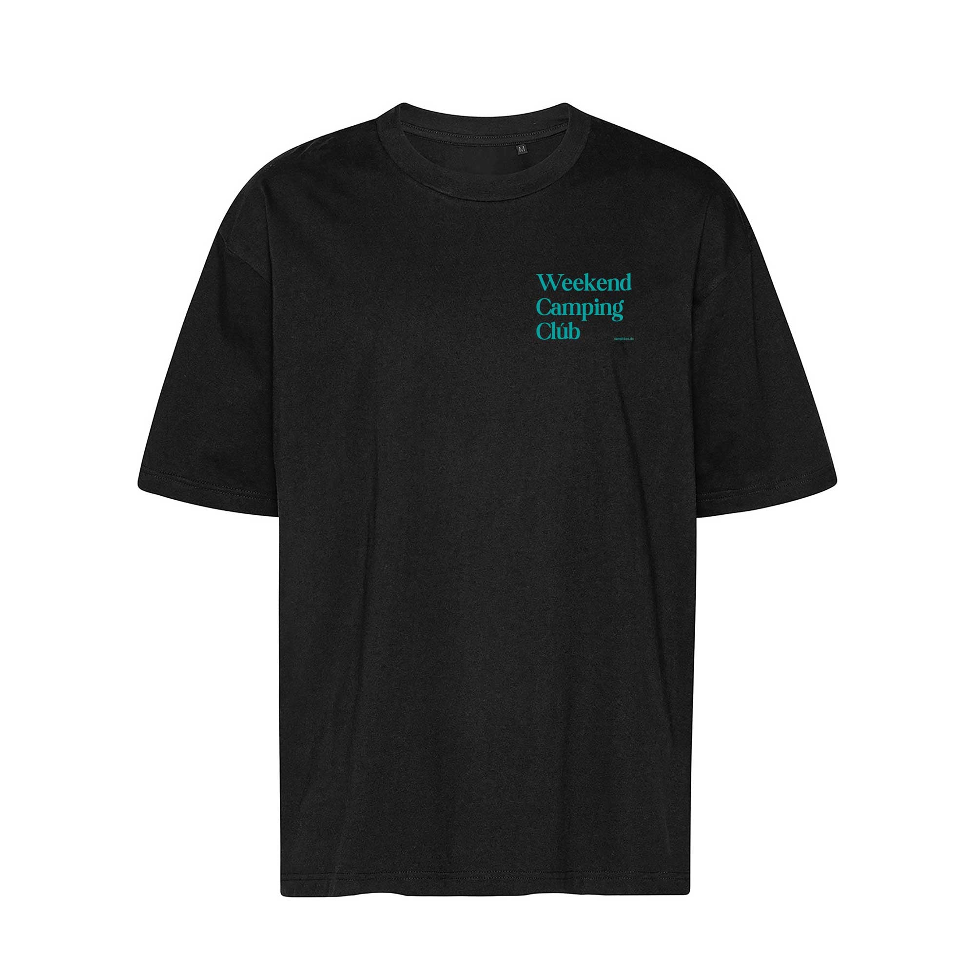 Oversized T-Shirt SCHWARZ "Weekend Camping Club"