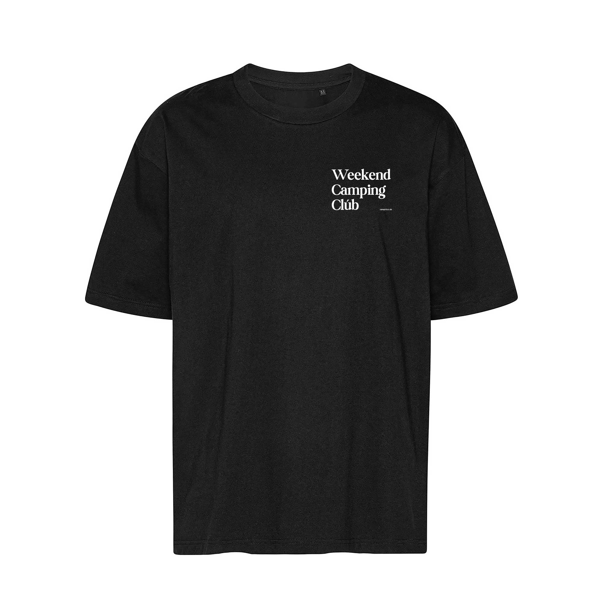 Oversized T-Shirt SCHWARZ "Weekend Camping Club"