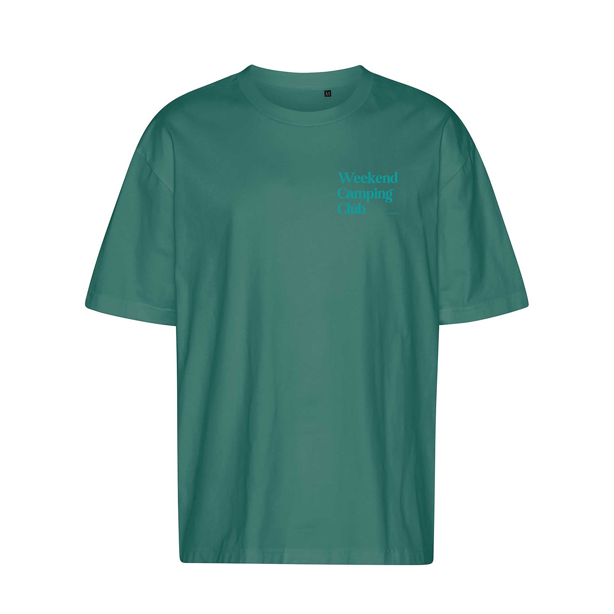 Oversized T-Shirt TEAL "Weekend Camping Club"