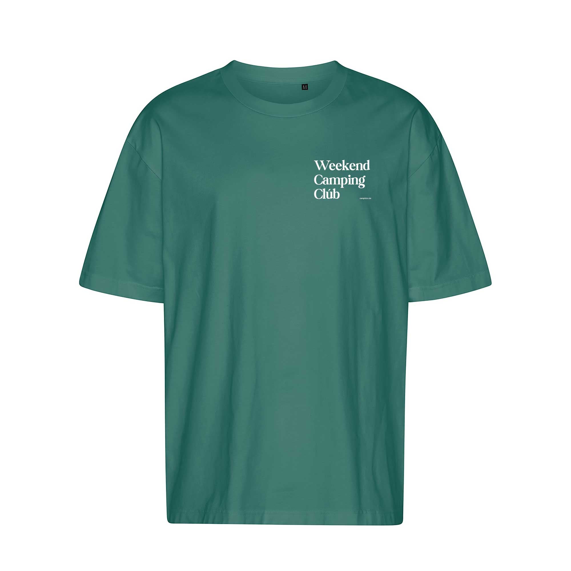 Oversized T-Shirt TEAL "Weekend Camping Club"