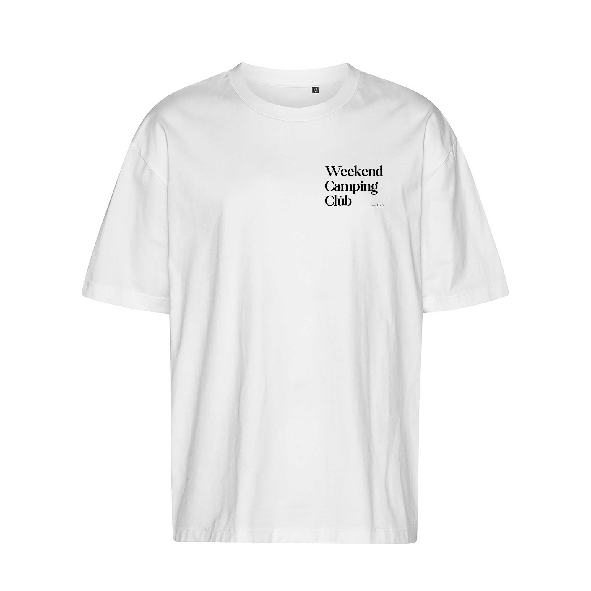 Oversized T-Shirt WEISS "Weekend Camping Club"