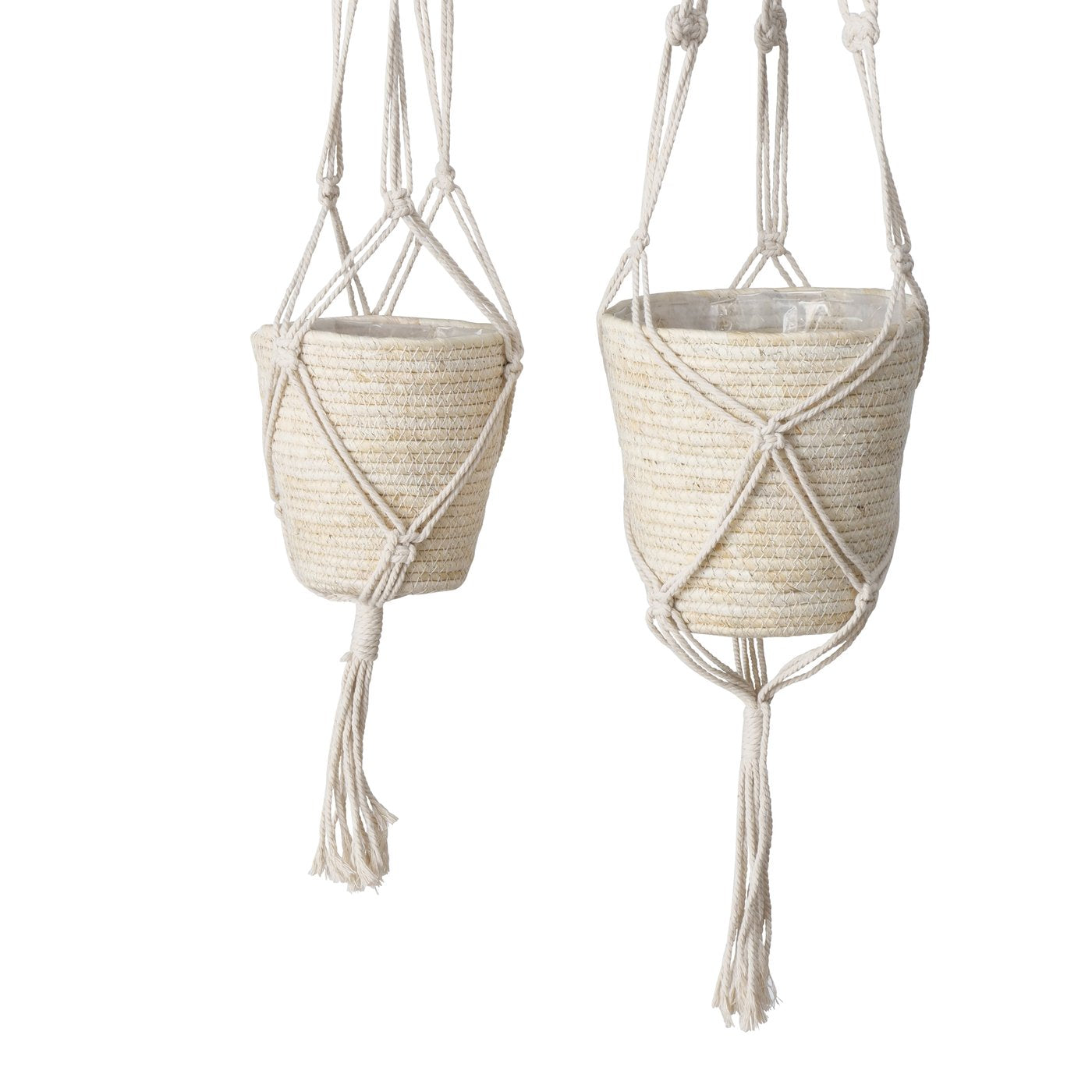 Pflanzkorb Riseva, 2er-Set, Rund, H 15-20 cm, Indoor
