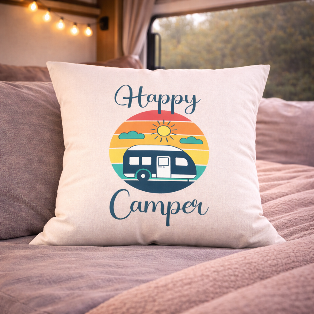 Camping cushion "Happy Camper"