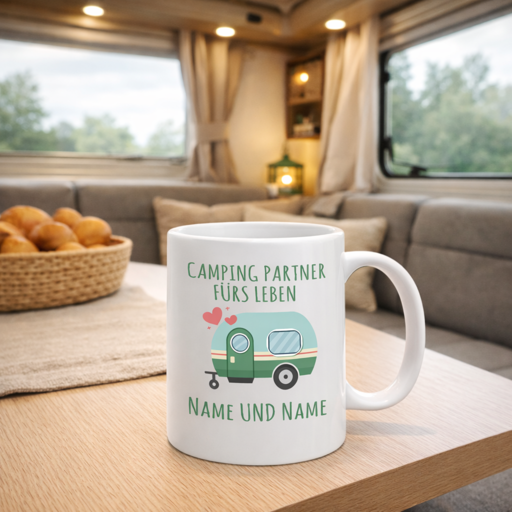 Tasse - Camping Partner fürs Leben - personalisierbar