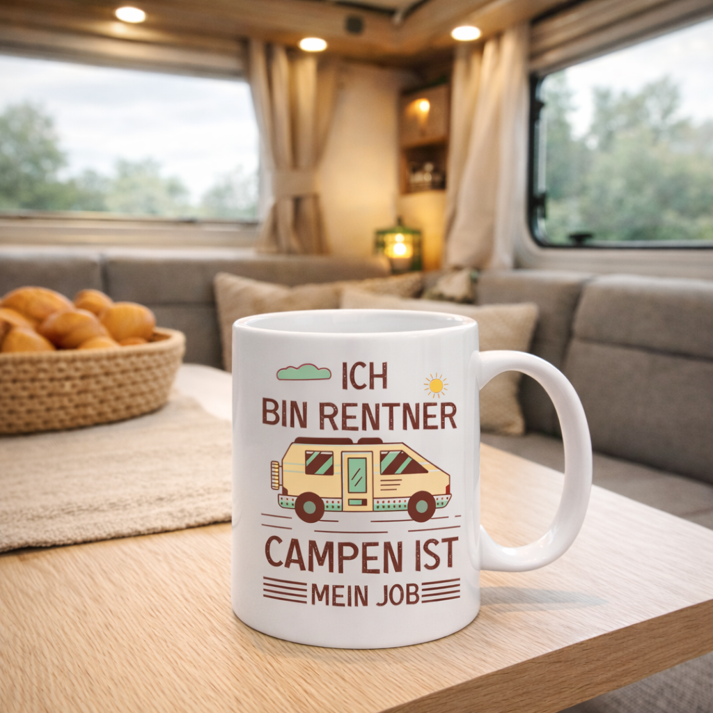 Camping Tasse - Ich bin Rentner... !