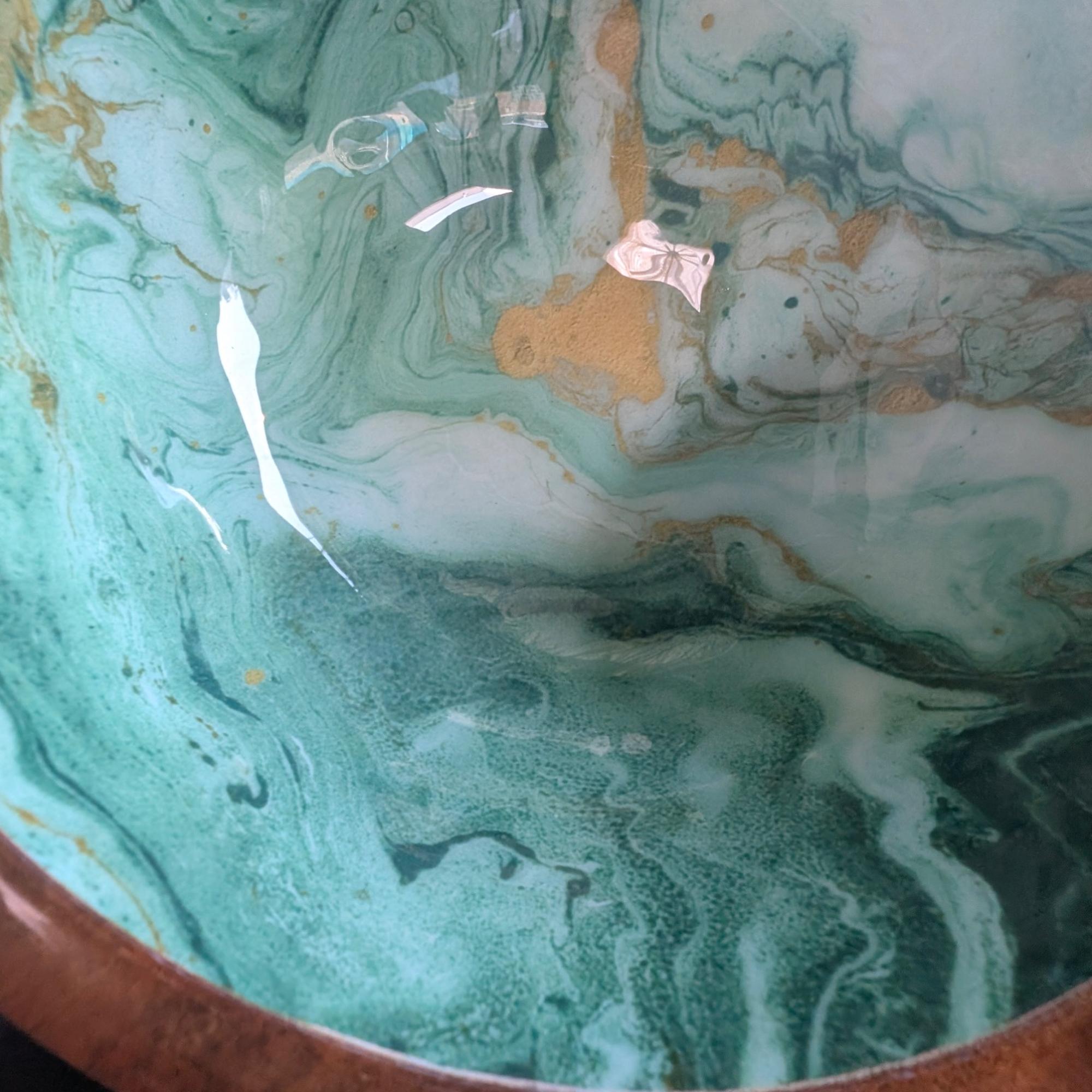 Mango wood bowl "Tropical Flower"