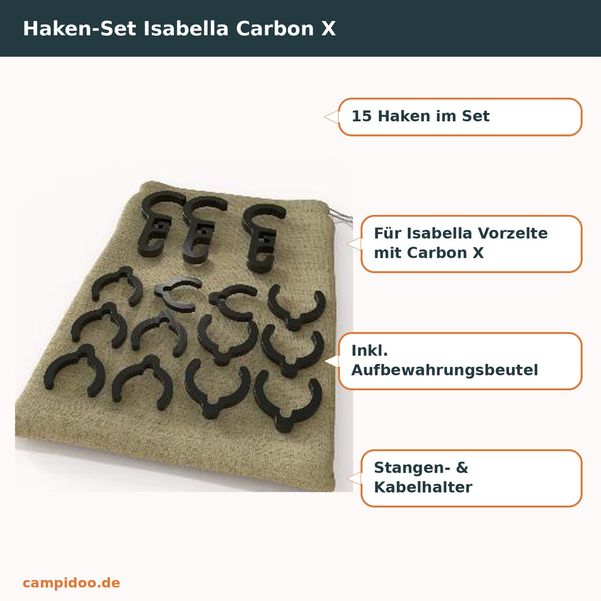 Haken-Set Isabella Carbon X – Eigenschaften